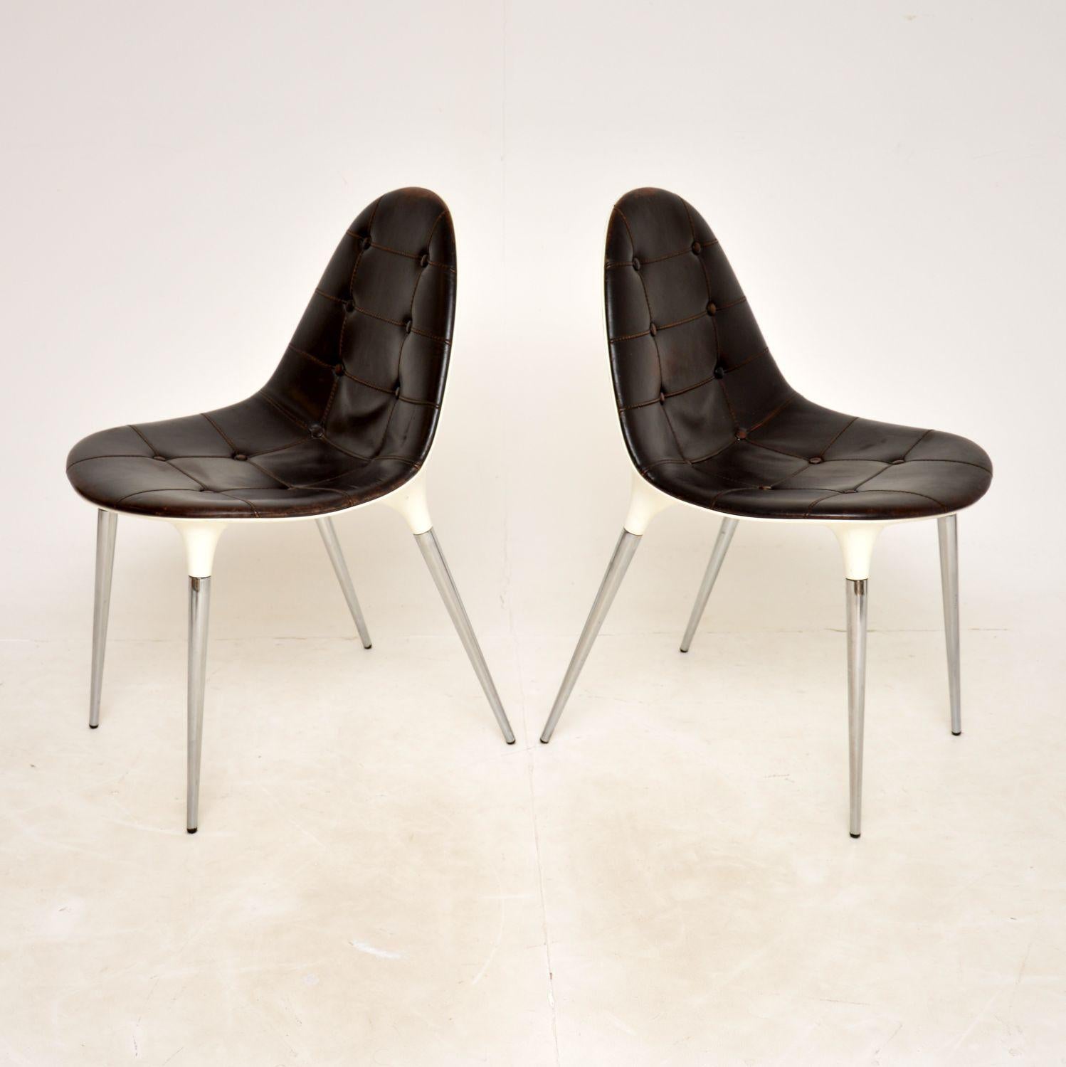 Space Age Pair of Caprice Dining / Side Chairs by Philippe Starck for Cassina For Sale