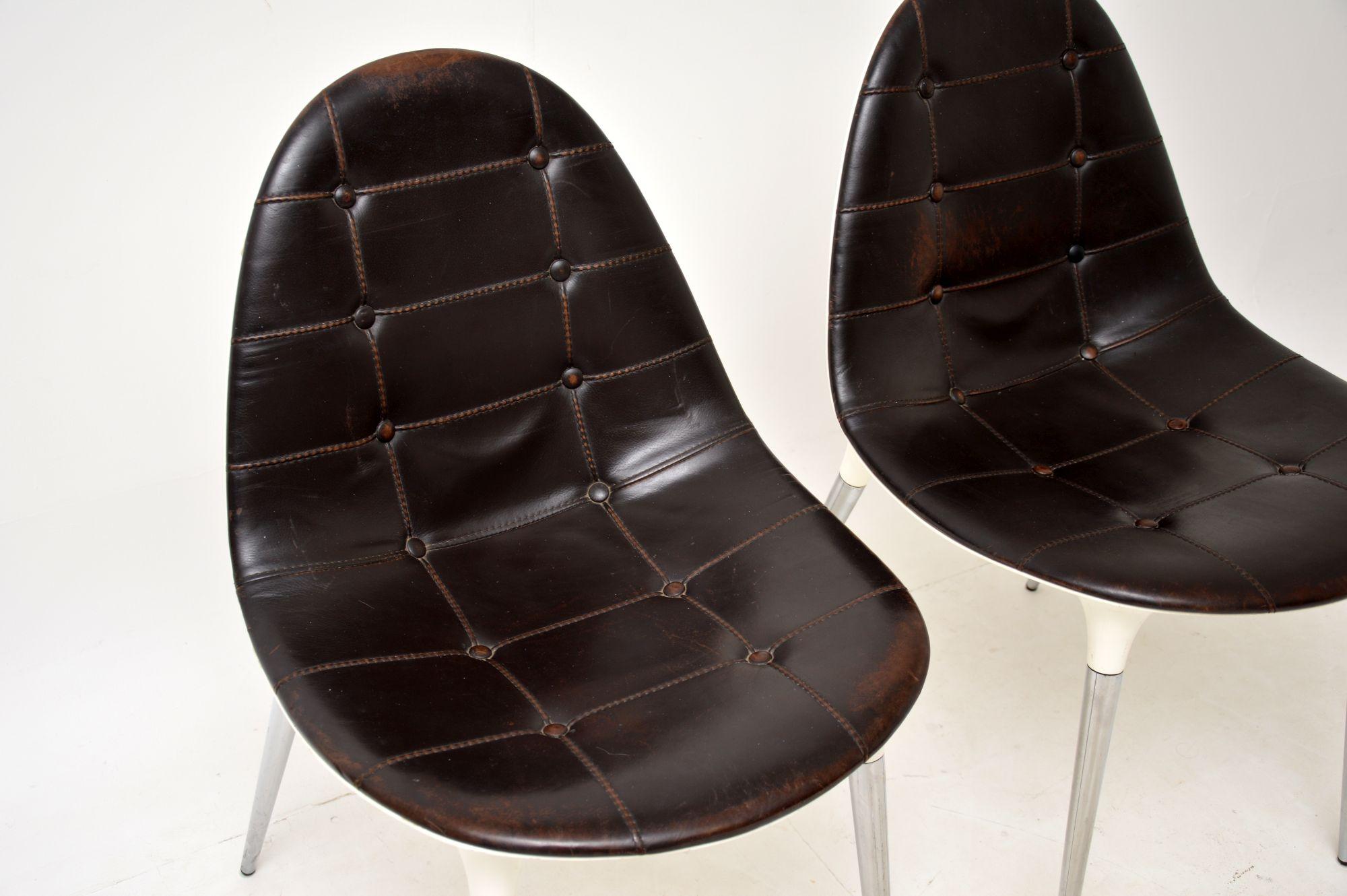 Leather Pair of Caprice Dining / Side Chairs by Philippe Starck for Cassina
