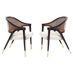 Pair of Captain Armchairs by Edward Wormley for Dunbar