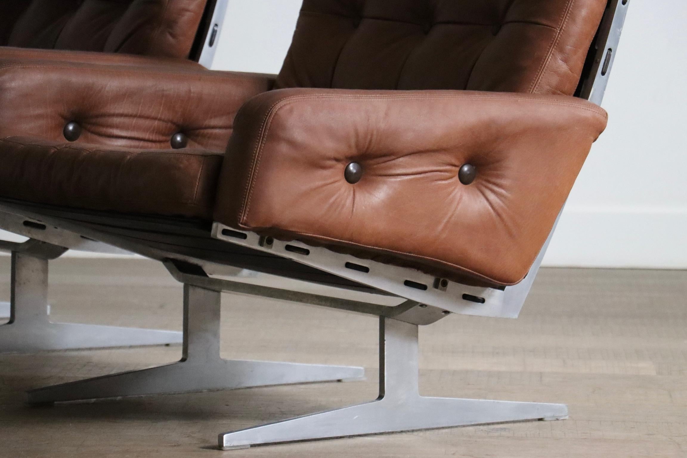 Paire de chaises longues Caravelle par Paul Leidersdorff, Danemark 1965 en vente 6