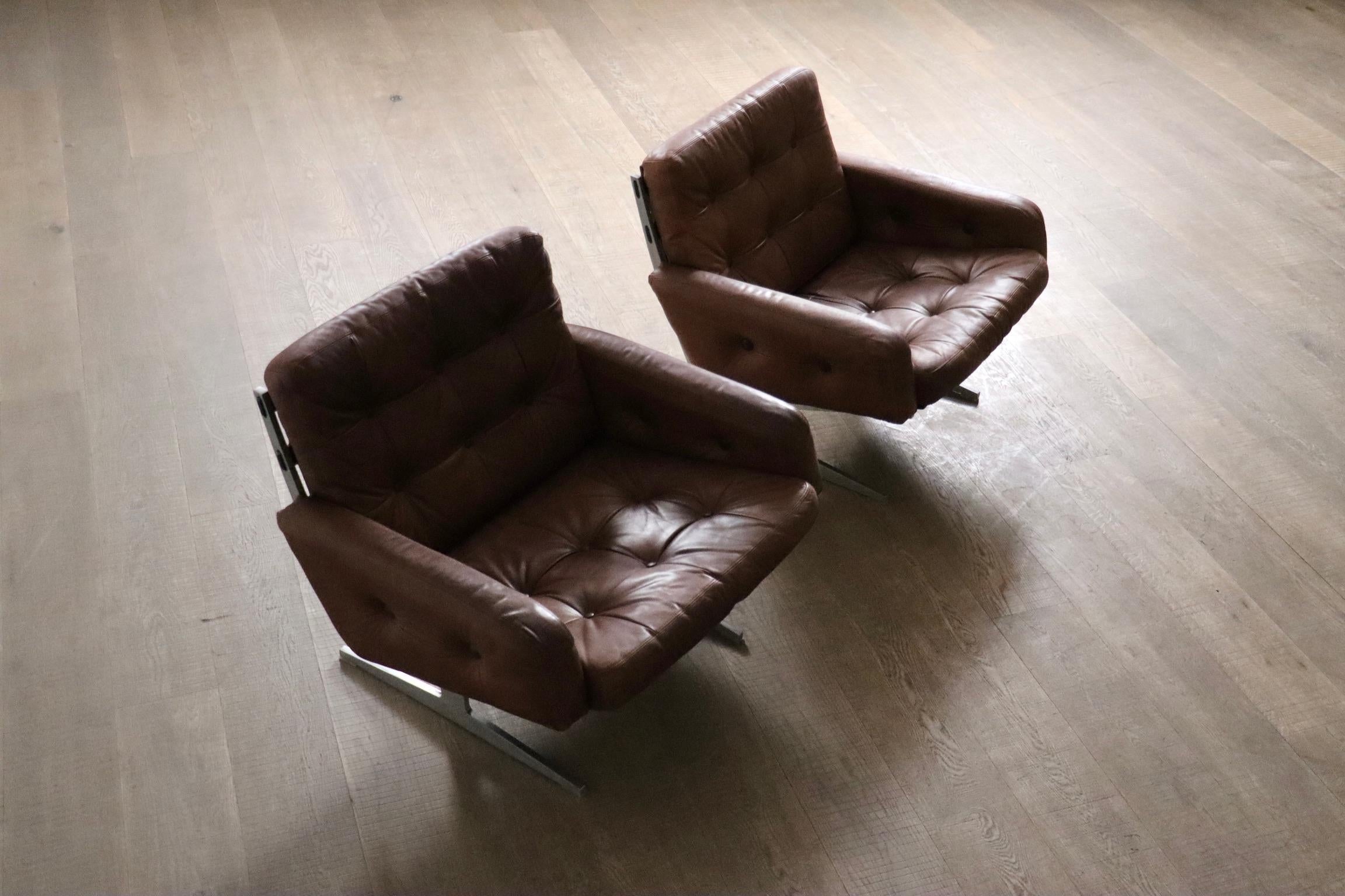 Paire de chaises longues Caravelle par Paul Leidersdorff, Danemark 1965 en vente 7