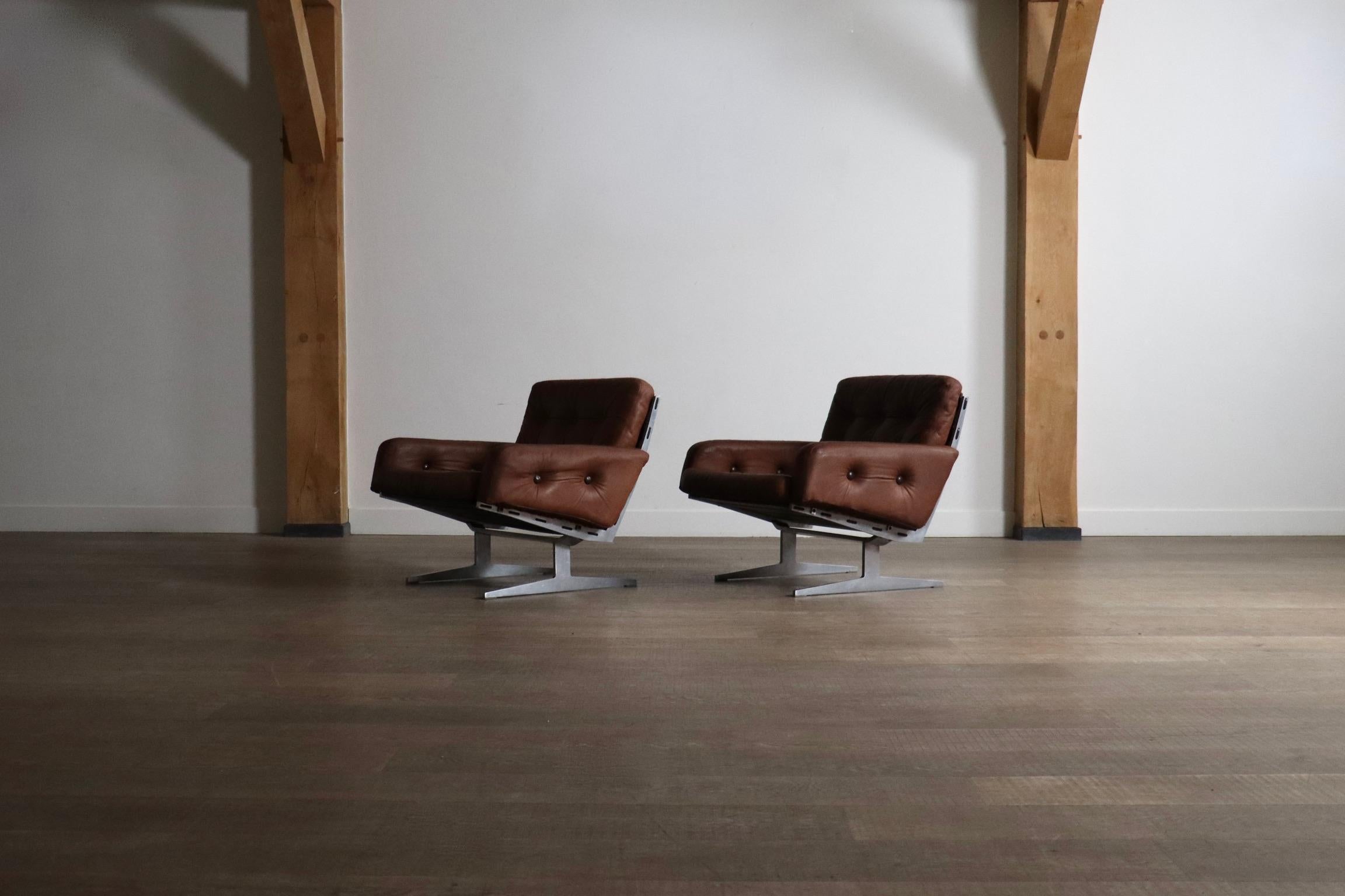 Paire de chaises longues Caravelle par Paul Leidersdorff, Danemark 1965 en vente 8