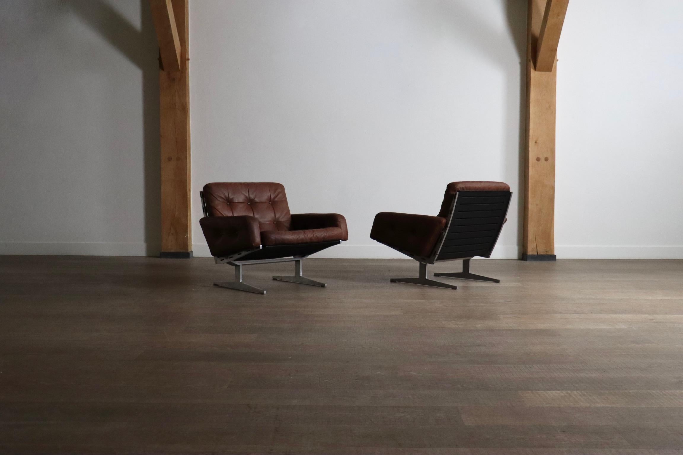 Paire de chaises longues Caravelle par Paul Leidersdorff, Danemark 1965 en vente 3