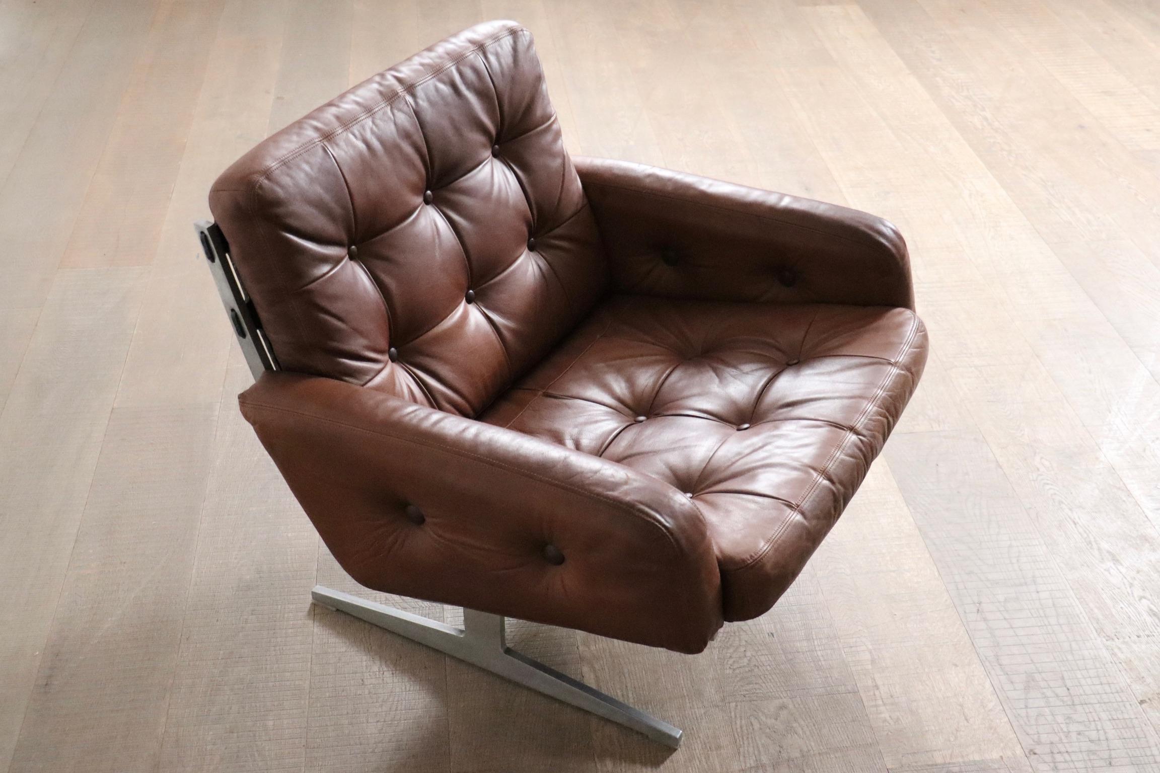 Paire de chaises longues Caravelle par Paul Leidersdorff, Danemark 1965 en vente 4