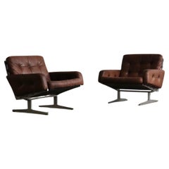 Paire de chaises longues Caravelle par Paul Leidersdorff, Danemark 1965