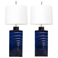 Pair of Cari Zalloni  "Zyklon" Mid-century Modern lamps for Steuler