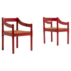 Pair of Carimate Chairs by Vico Magistretti for Cassina, 1960s