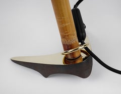 Pair of Carl Auböck #3741 Table Lamp "Horseshoe", Austria