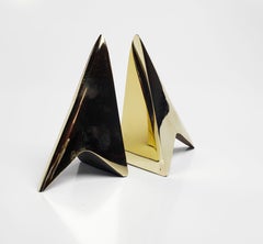 Par de sujetalibros Carl Auböck #3846 "Cohete" de latón, Austria