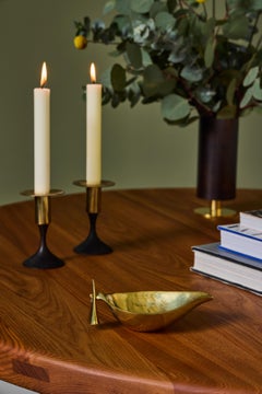 Pair of Carl Auböck #7234 Brass Candleholders