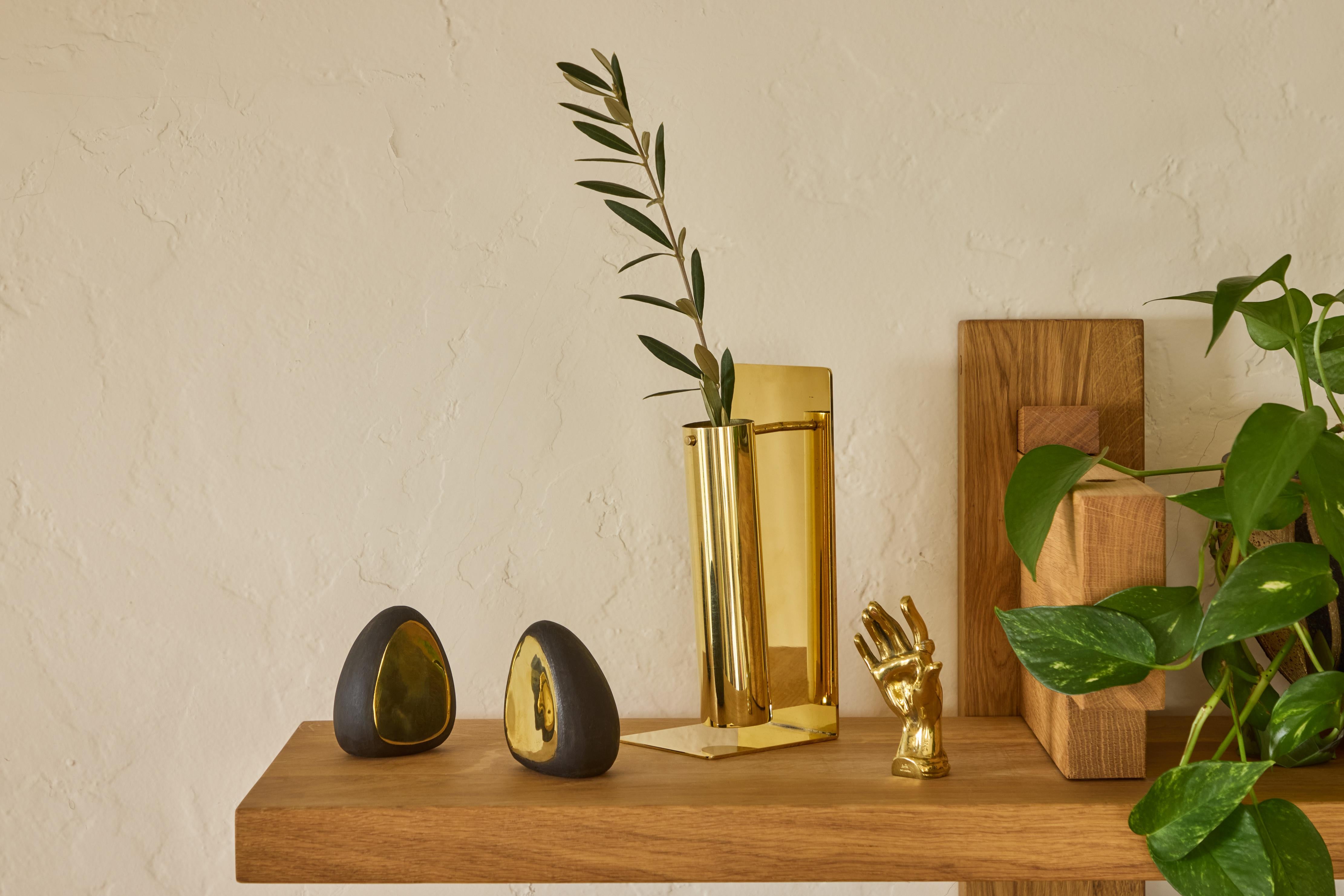 Mid-Century Modern Pair of Carl Auböck Model #4636 Brass Bookends For Sale