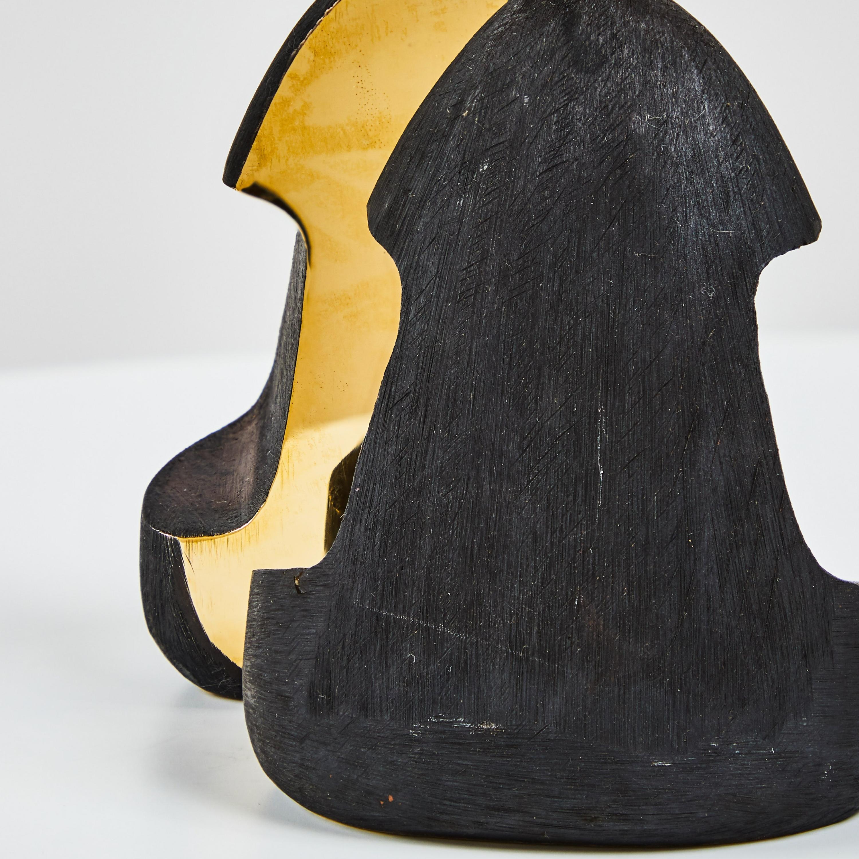 Ottone Coppia di reggilibri in ottone Carl Auböck modello #4637 in vendita