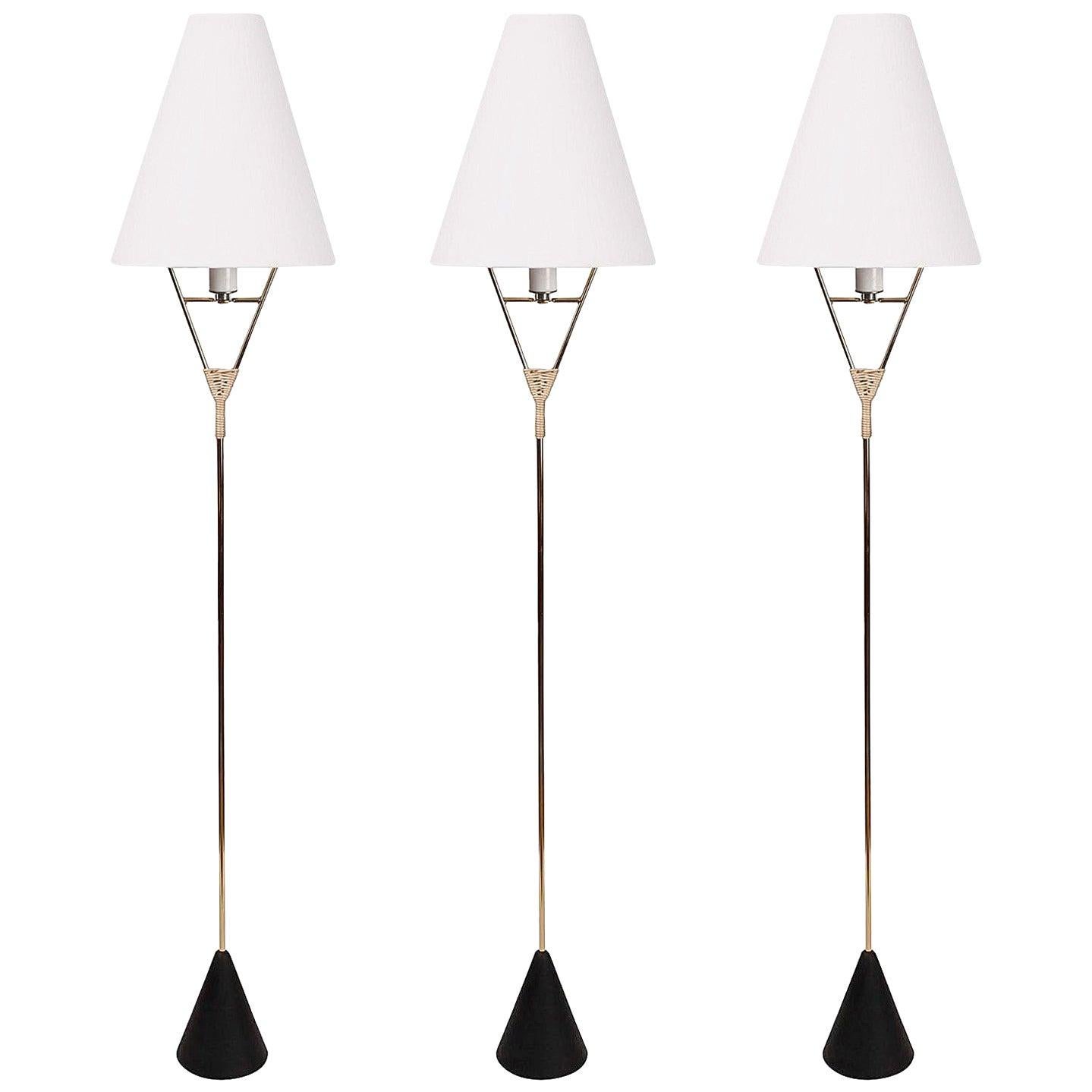 Austrian Pair of Carl Auböck Vice Versa Floor Lamps For Sale