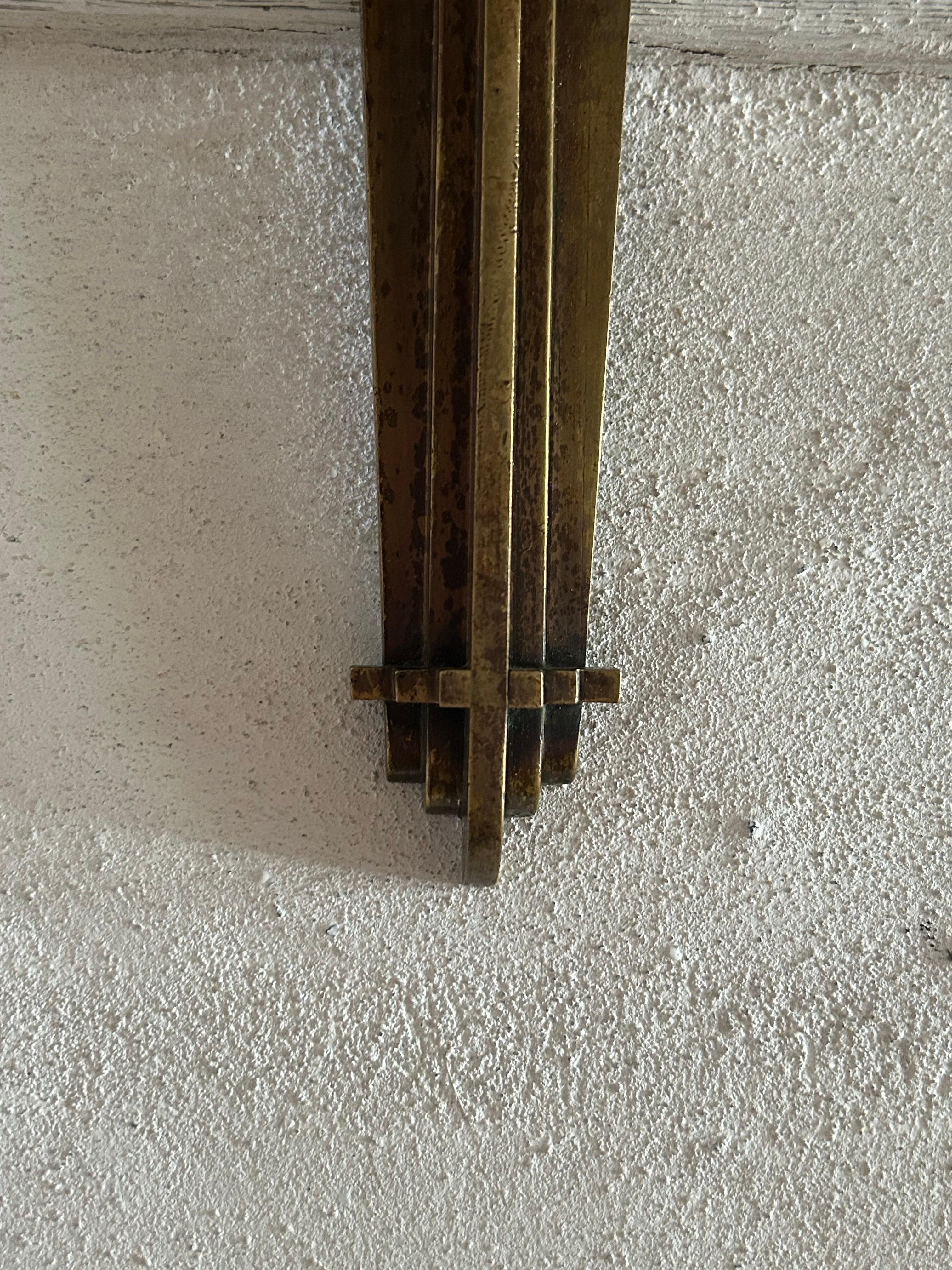 Cast Pair of Carl Brummer Wall Lamps for the Royal Yacht Dannebrog, Denmark, c. 1913 For Sale