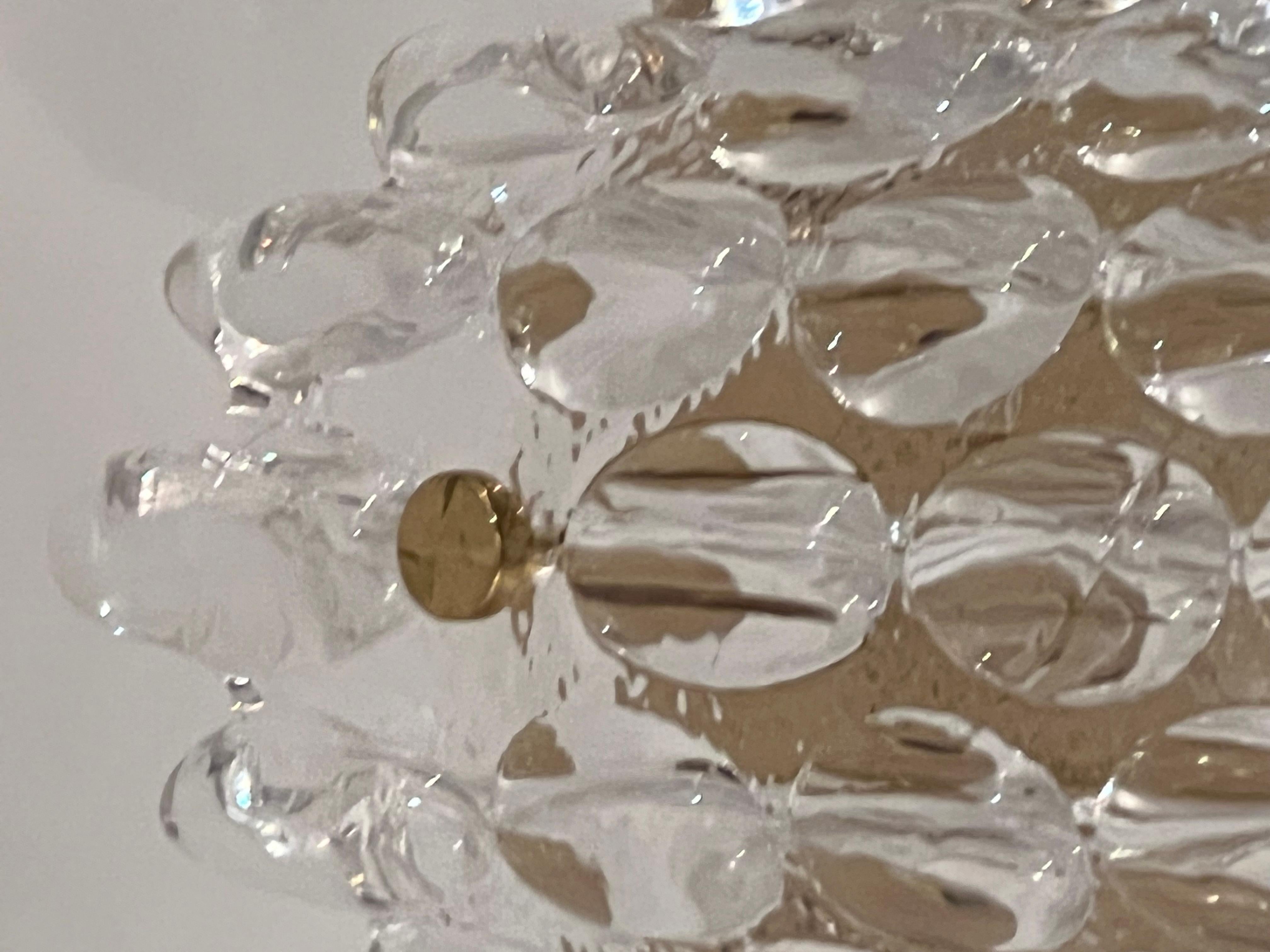 Pair of Carl Fagerland Orrefors Bubble Crystal Wall Lights 1950 For Sale 1