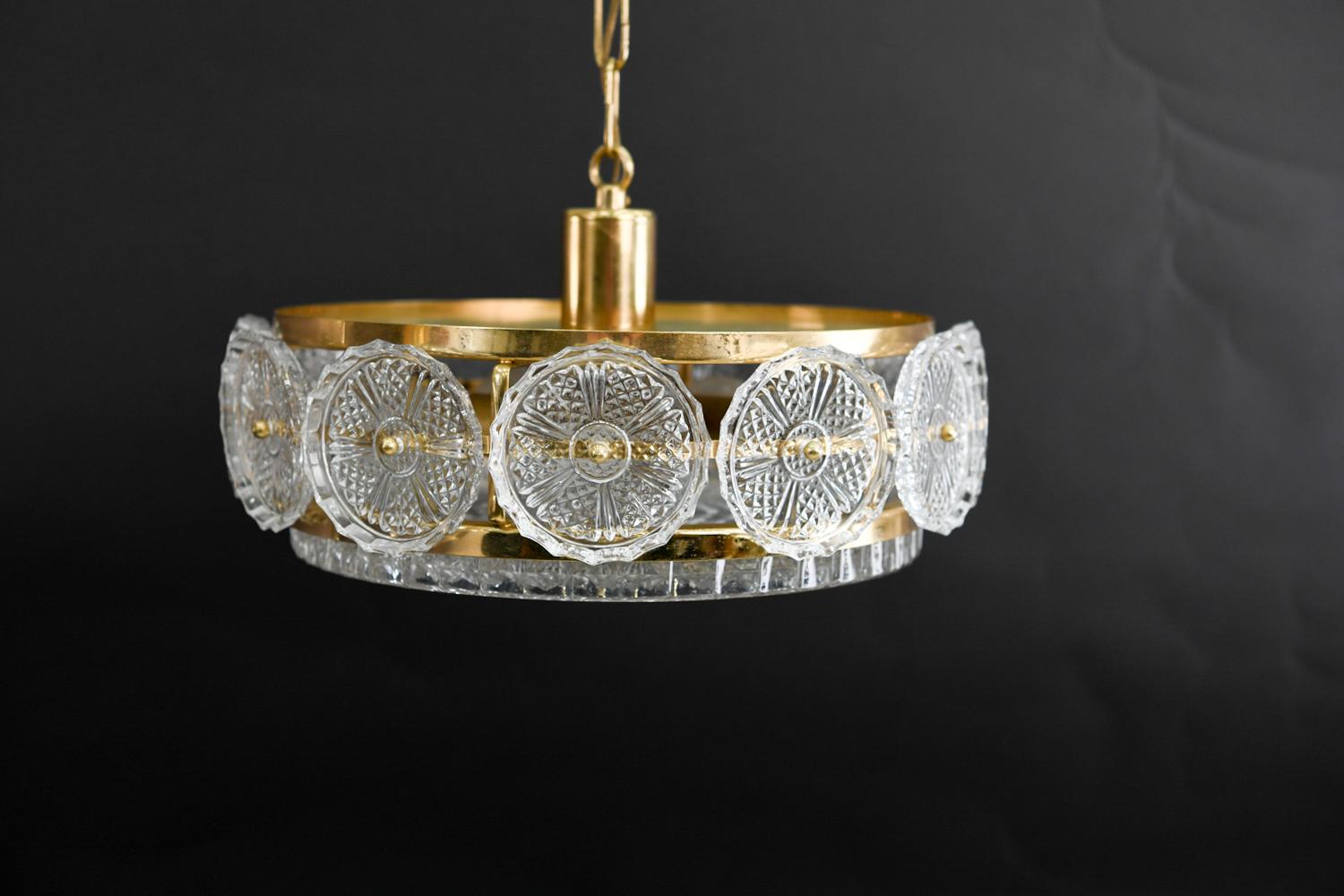 Pair of Carl Fagerlund for Orrefors Chandeliers, circa 1960s 4