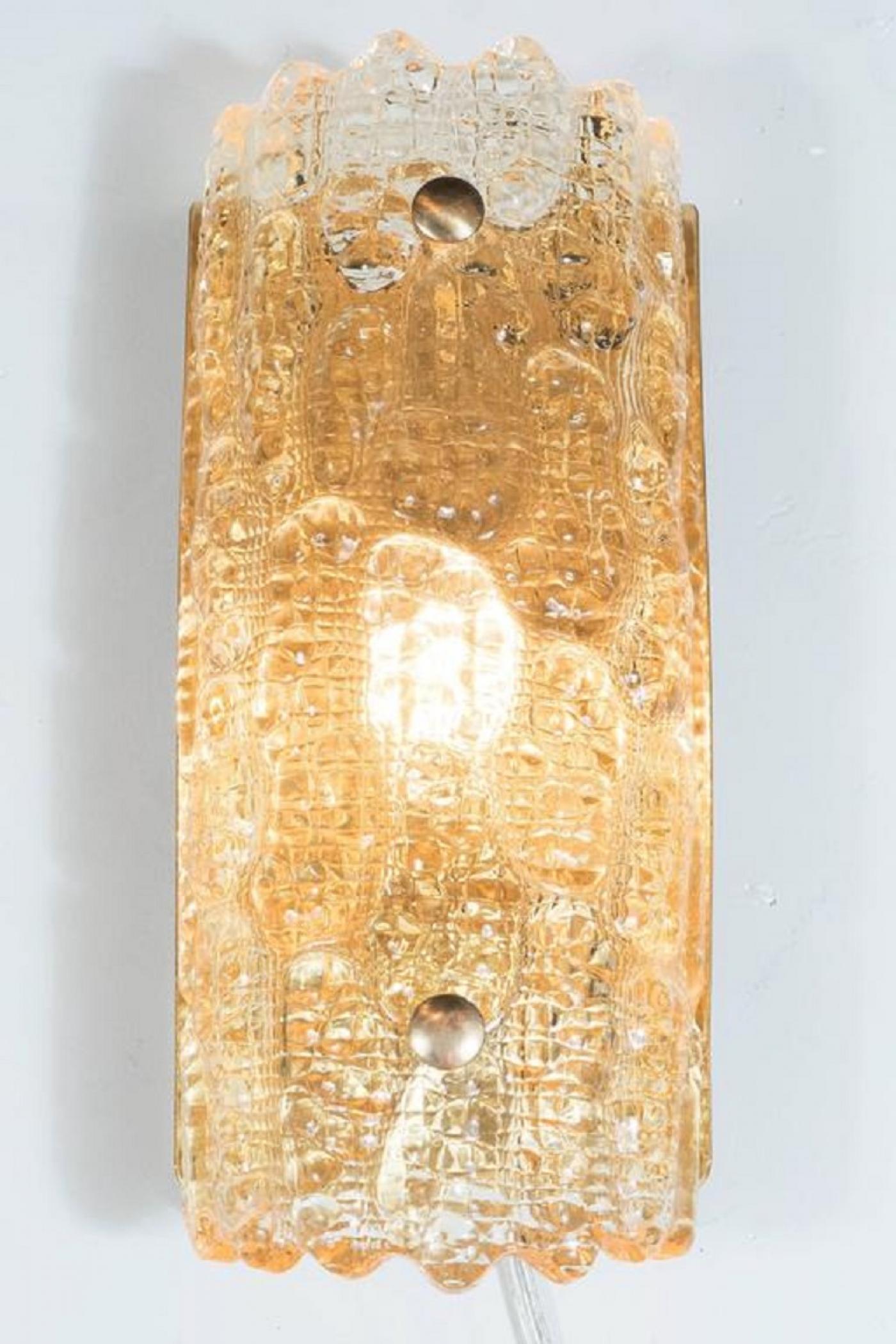 Swedish Pair of Carl Fagerlund for Orrefors Sconces, 4 Pairs Available For Sale