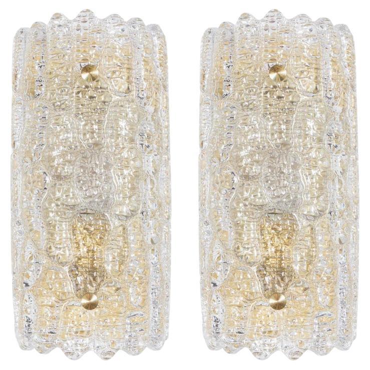 Pair of Carl Fagerlund for Orrefors Sconces, 4 Pairs Available
