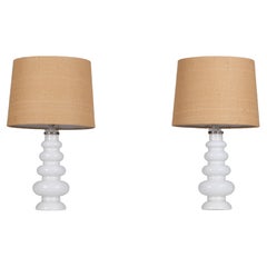 Pair of Carl Fagerlund Glass Table Lamps by Orrefors, Sweden, 1960s