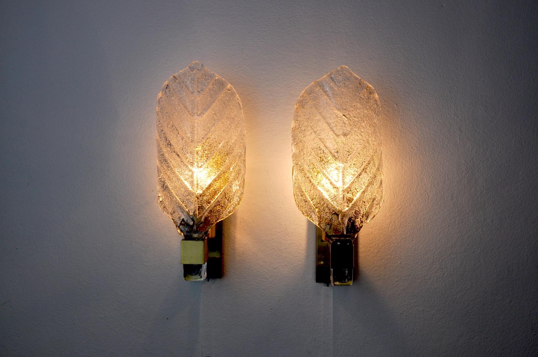European Pair of Carl Fagerlund Wall Lights, 1960s For Sale