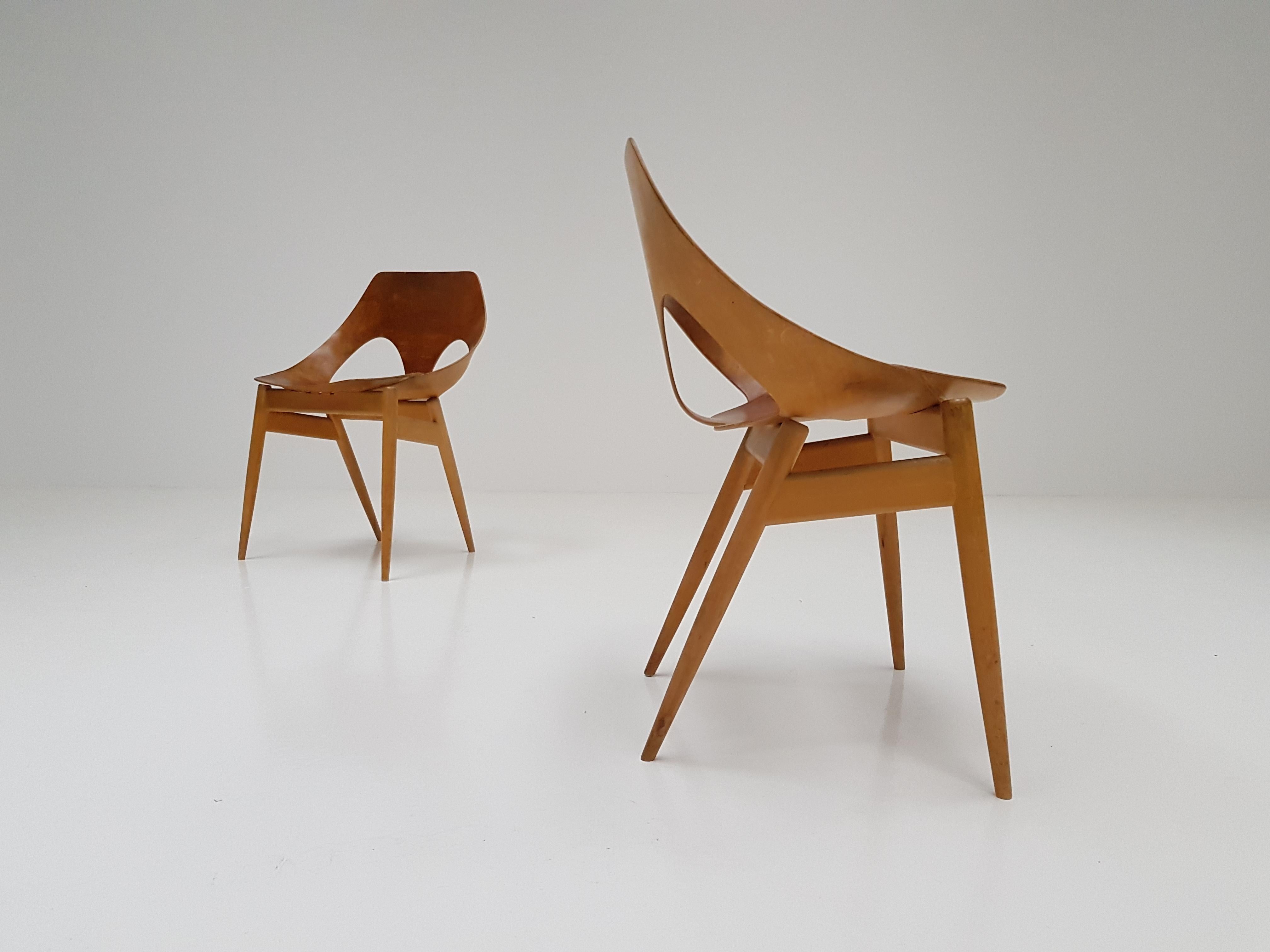 Mid-Century Modern Pair of Carl Jacobs & Frank Guille Designed 'Jason' Chairs for Kandya, 1950s