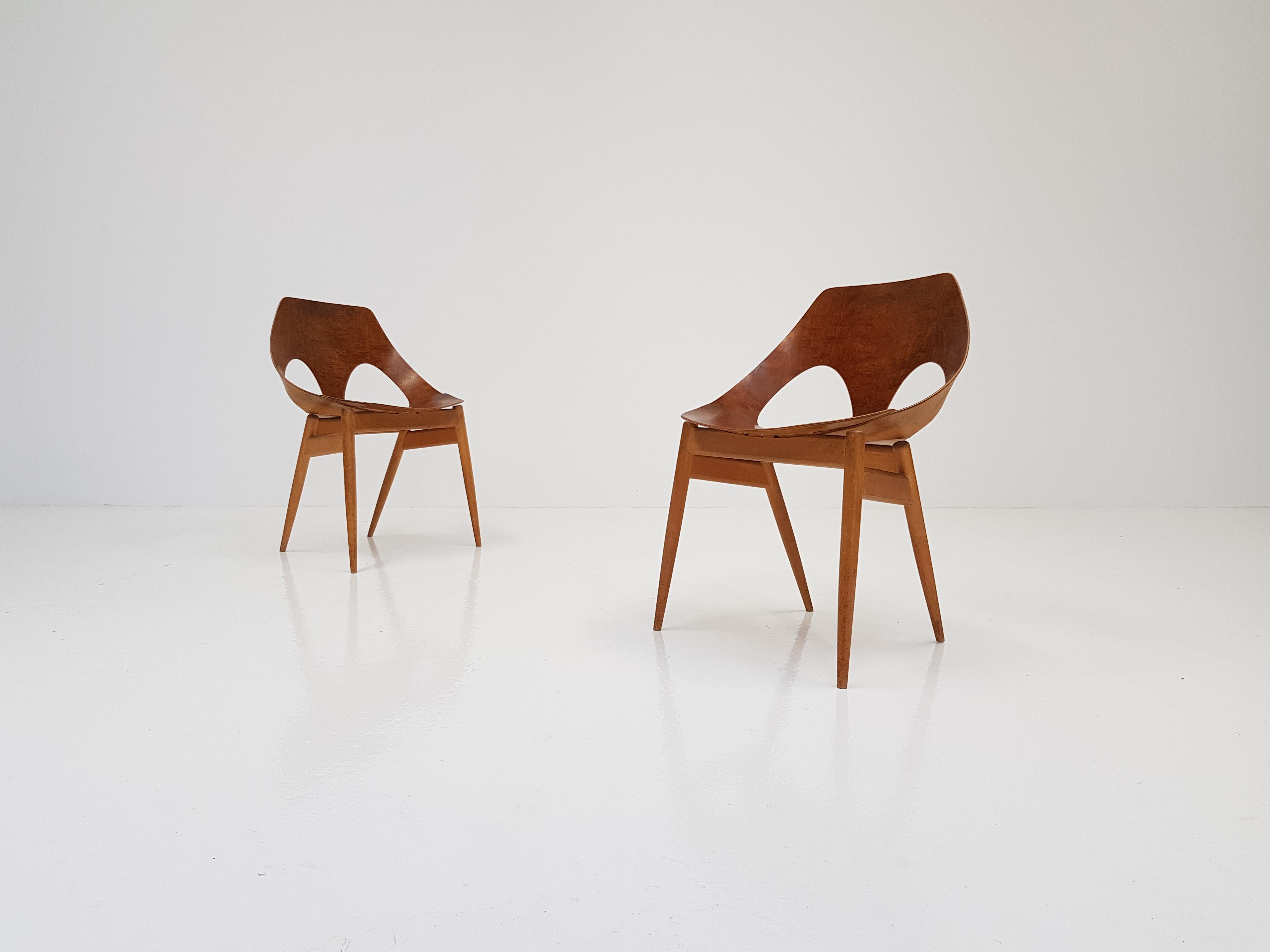 British Pair of Carl Jacobs & Frank Guille Designed 'Jason' Chairs for Kandya, 1950s