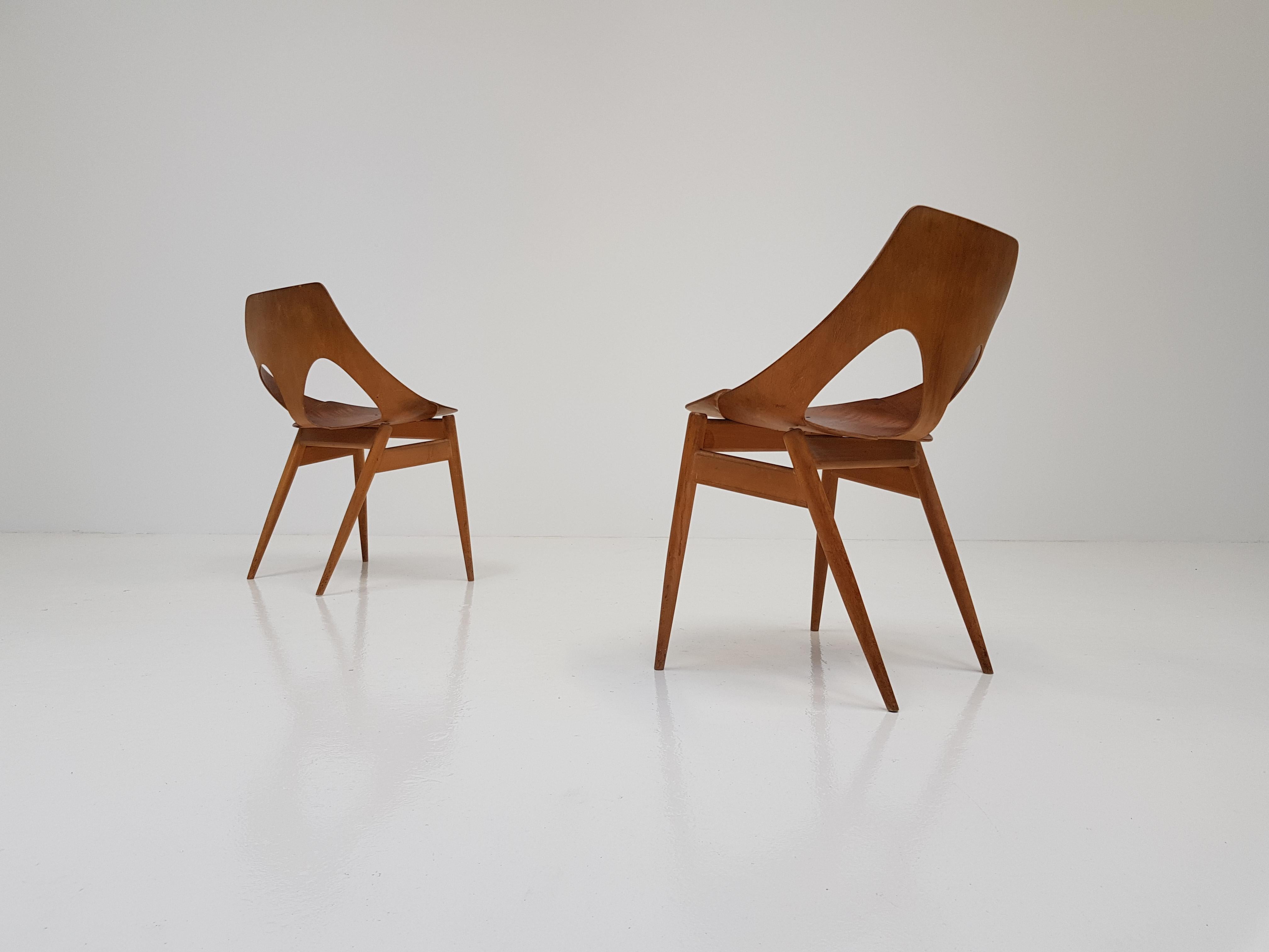 20th Century Pair of Carl Jacobs & Frank Guille Designed 'Jason' Chairs for Kandya, 1950s