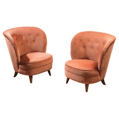 Pair Of Lounge Chairs by Carl-Johan Boman for Boman Oy, Finland, 1940s