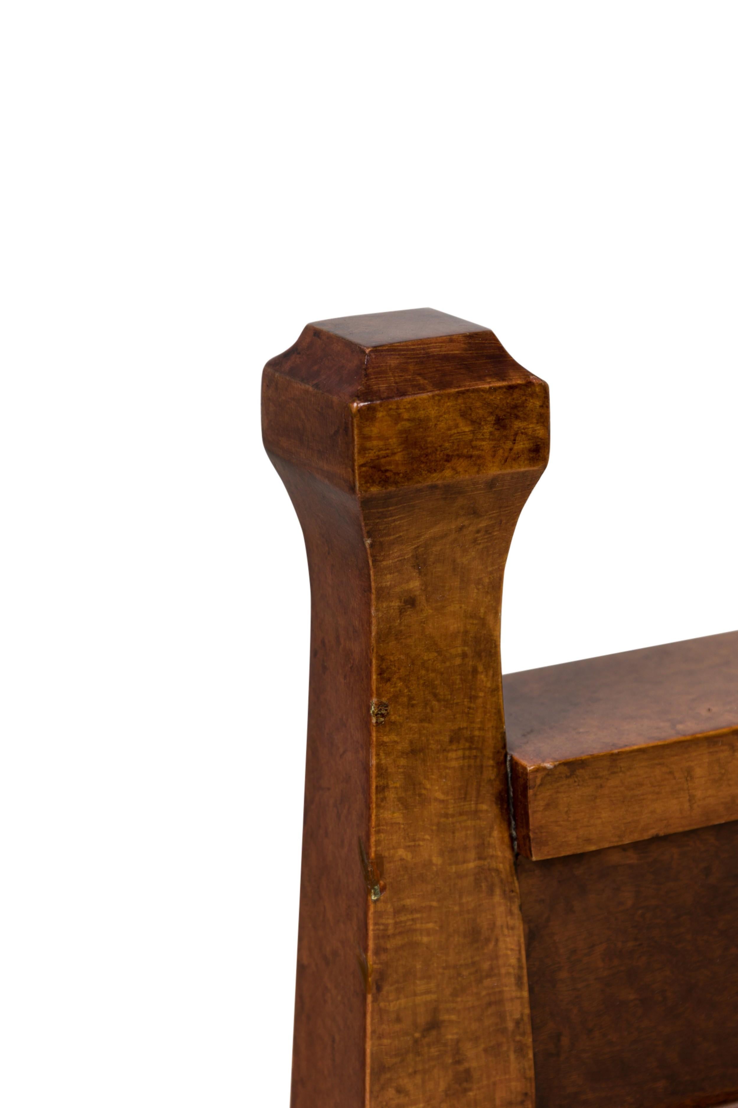 Coppia di poltrone svedesi con schienale alto intarsiato Carl Malmsten Art Deco in vendita 3