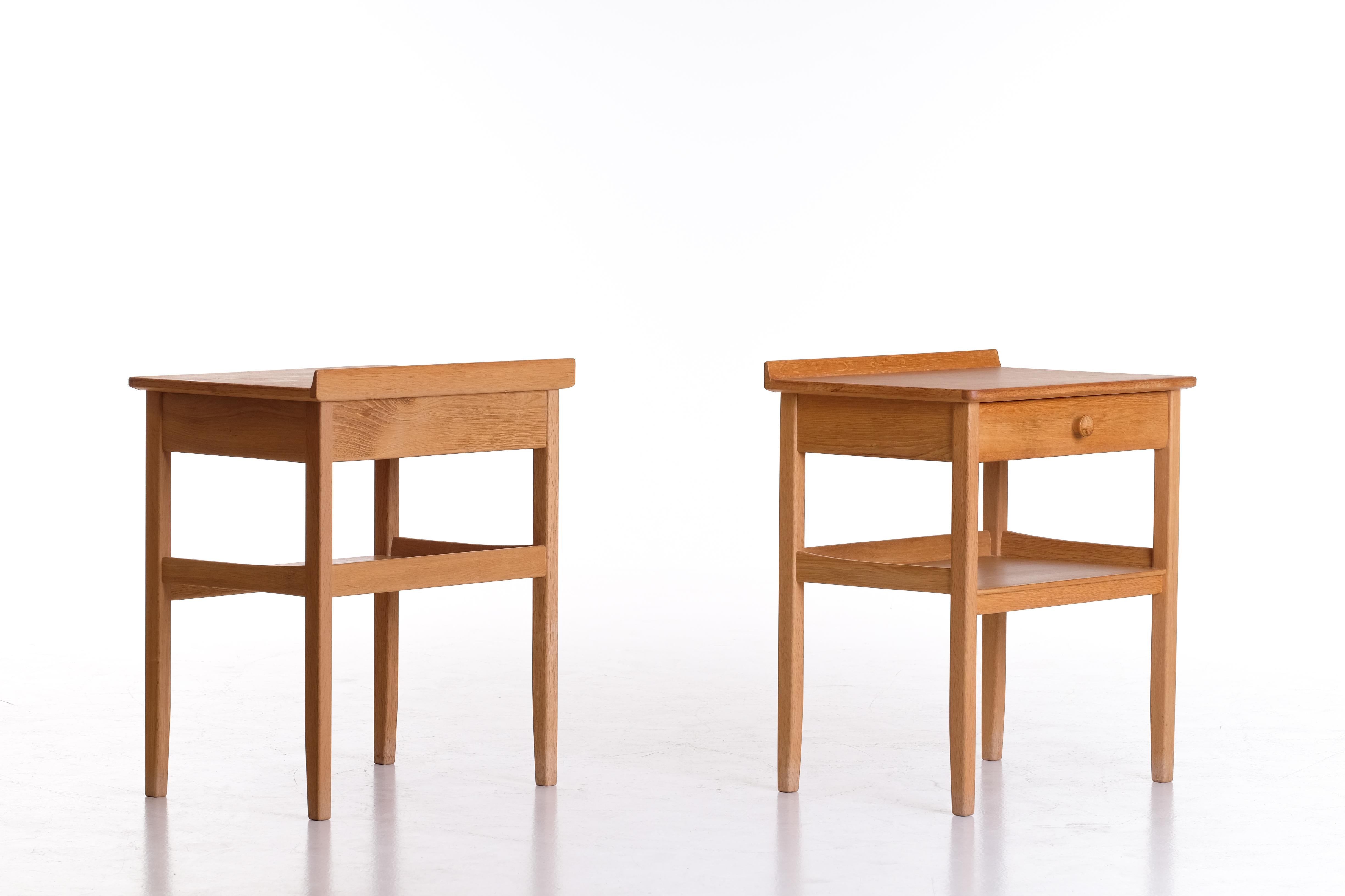 Pair of Carl Malmsten Bedside Tables, 1960s For Sale 1