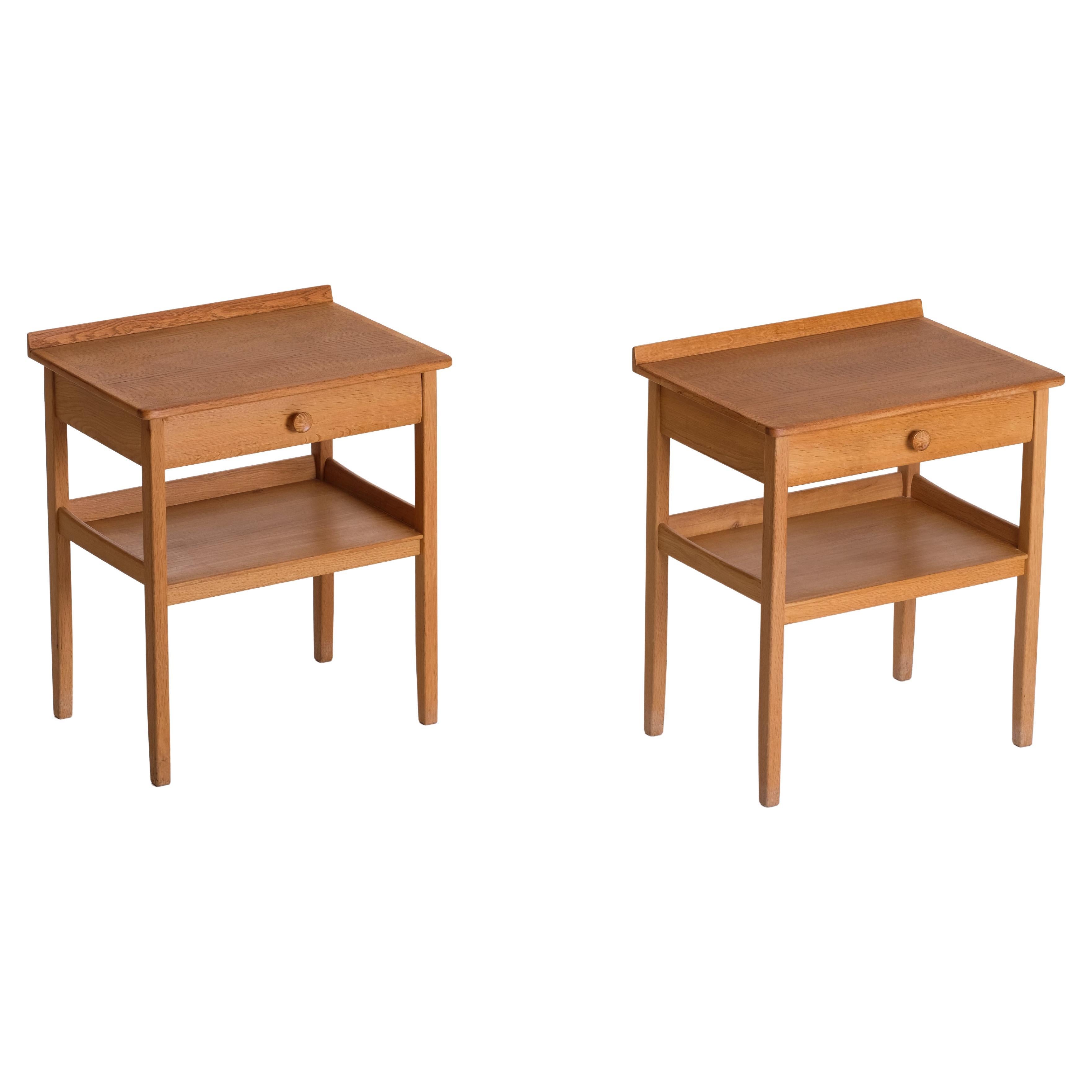 Pair of Carl Malmsten Bedside Tables, 1960s