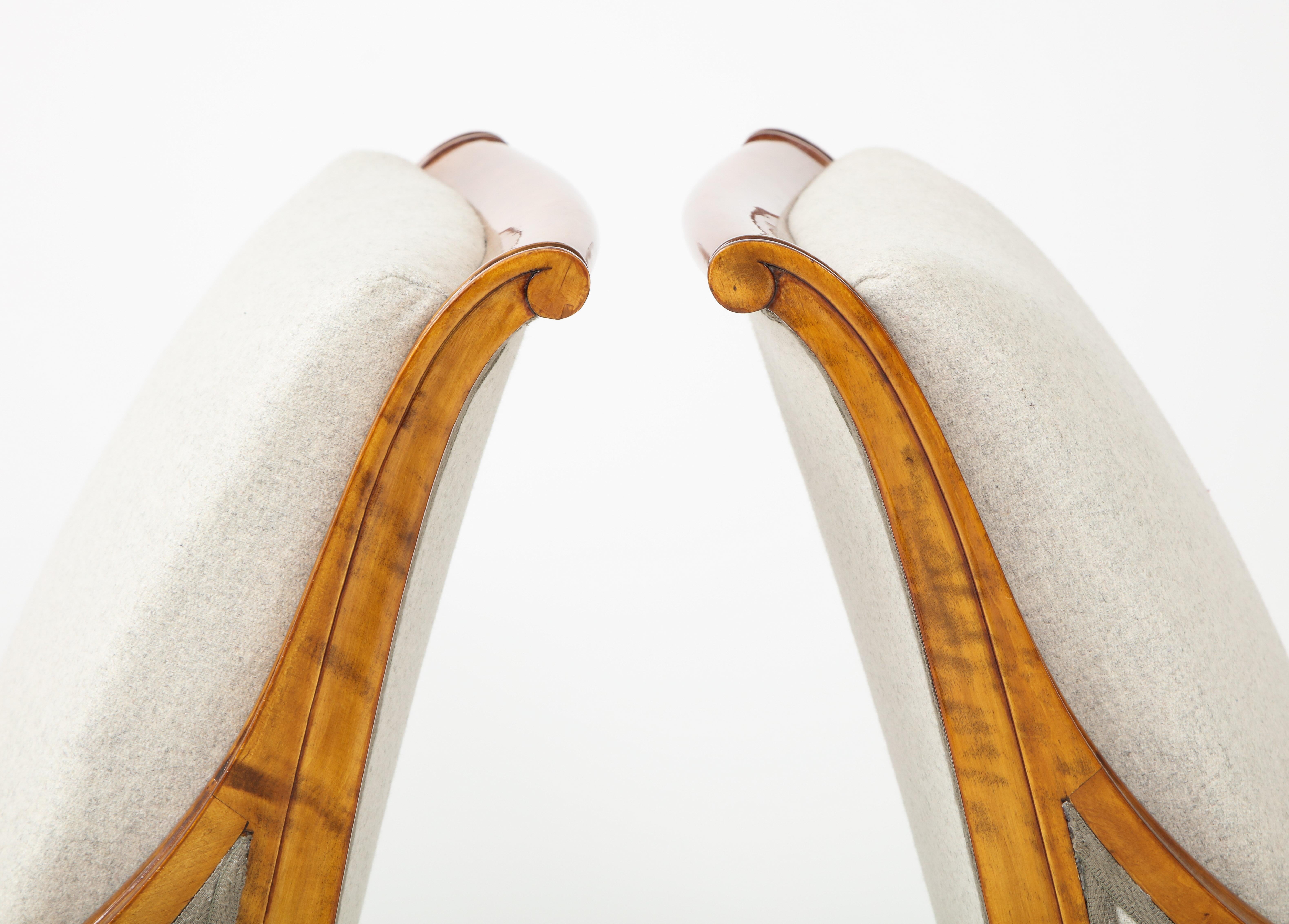 Pair of Carl Malmsten Birchwood Armchairs, circa 1930s For Sale 4