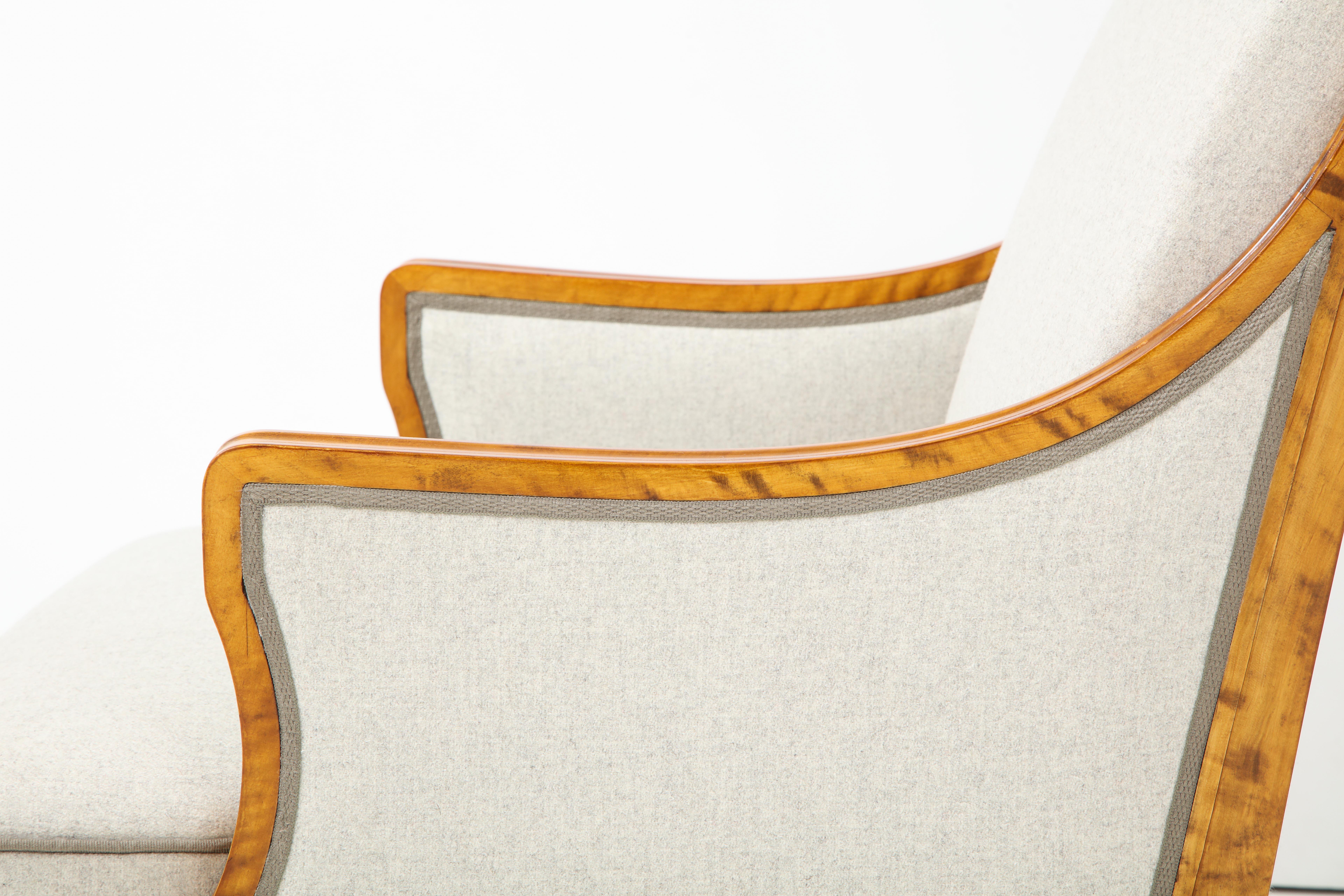 Pair of Carl Malmsten Birchwood Armchairs, circa 1930s For Sale 6