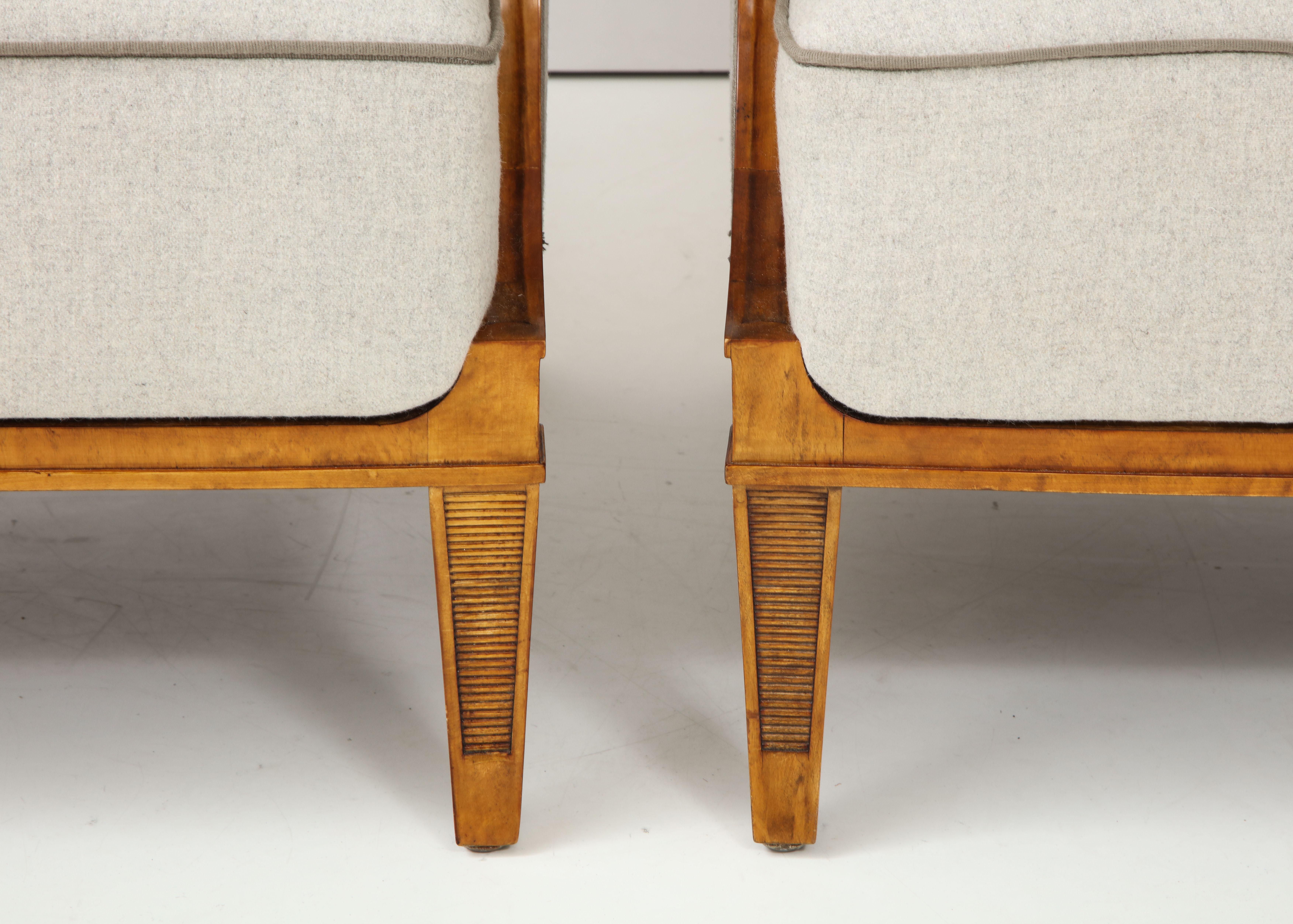 Pair of Carl Malmsten Birchwood Armchairs, circa 1930s For Sale 9