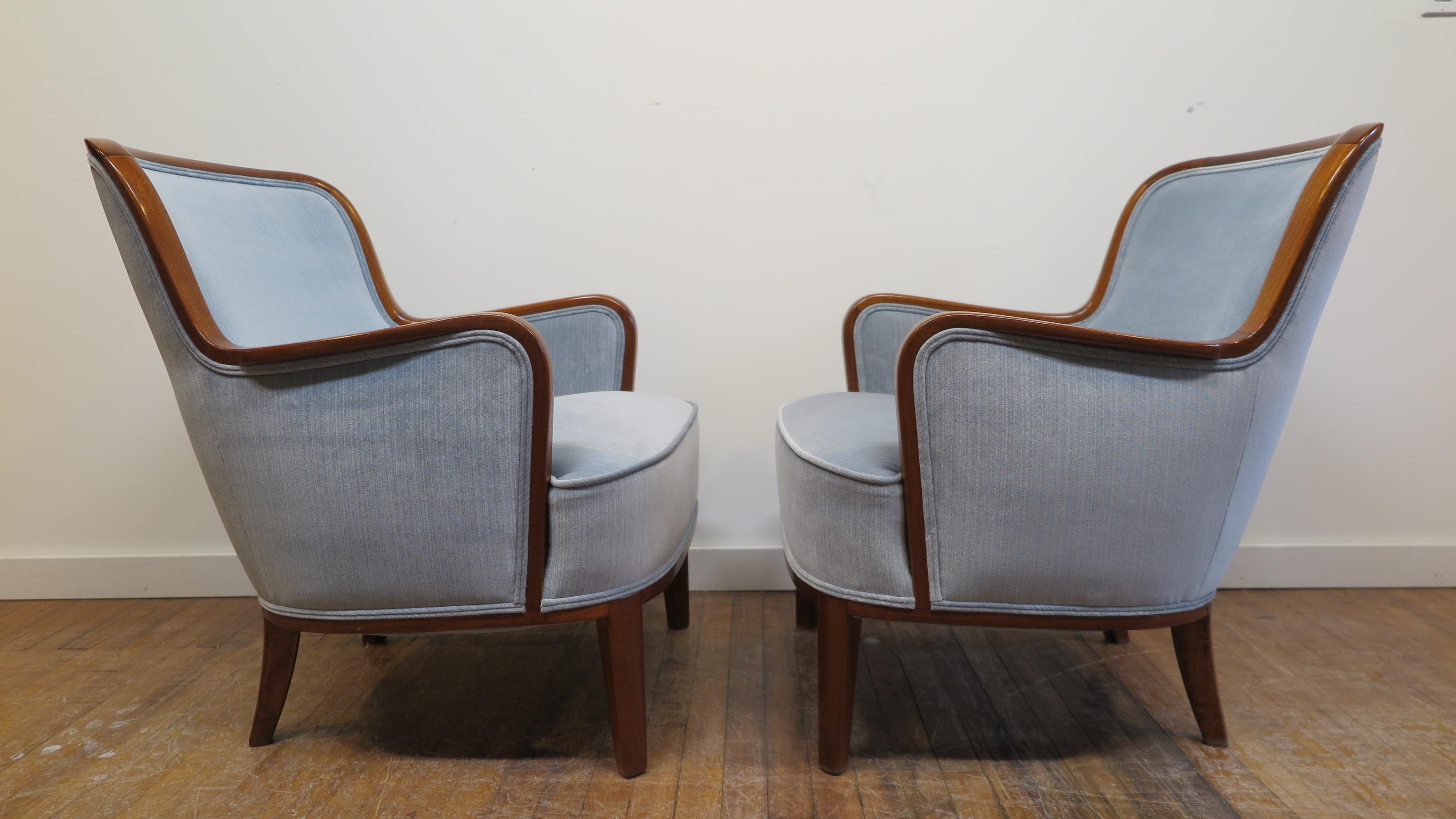 Mid-Century Modern Pair of Carl Malmsten Chairs