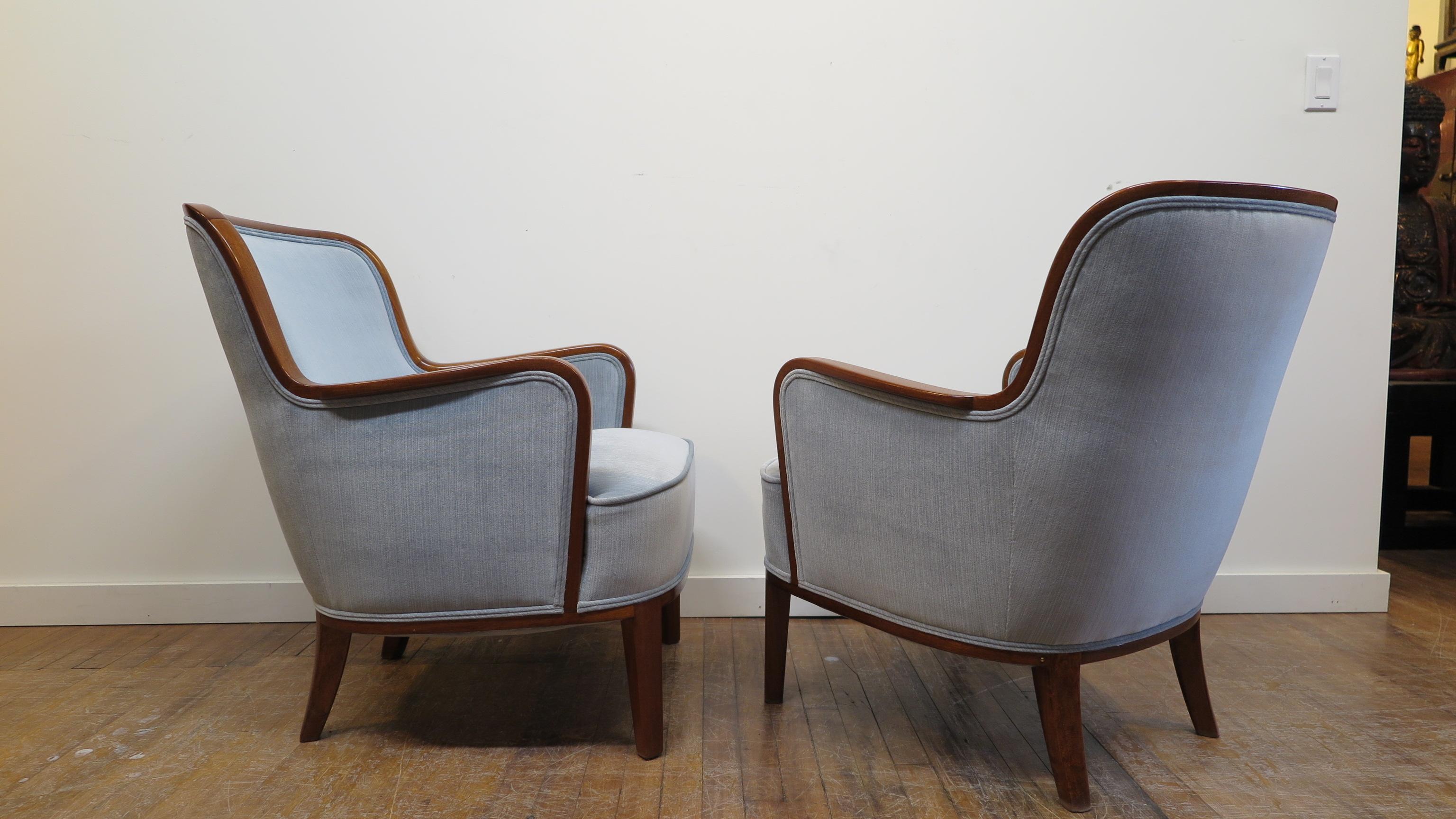 Mid-20th Century Pair of Carl Malmsten Chairs