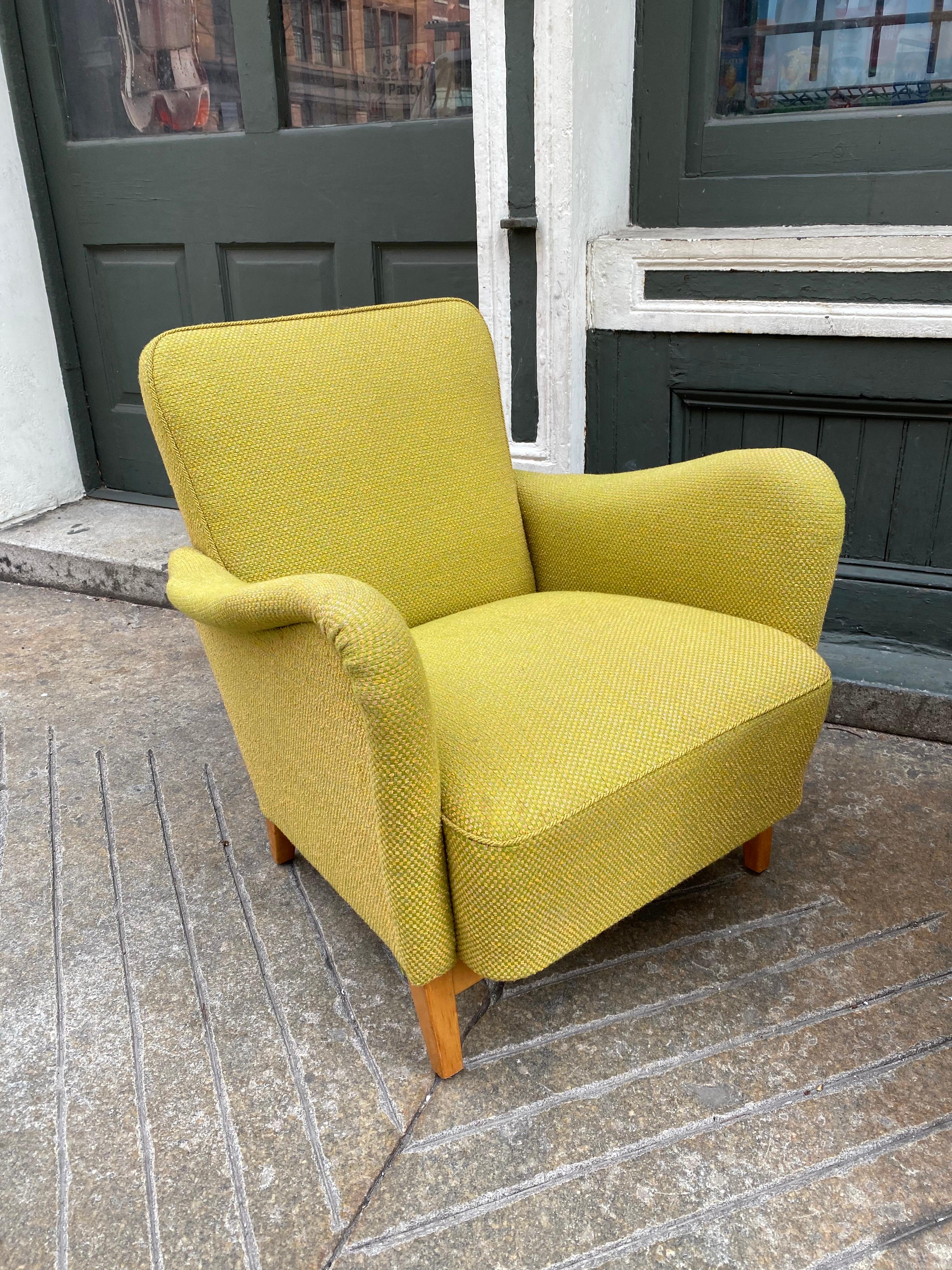 Scandinavian Modern Pair of Carl Malmsten for DUX Lounge Chairs