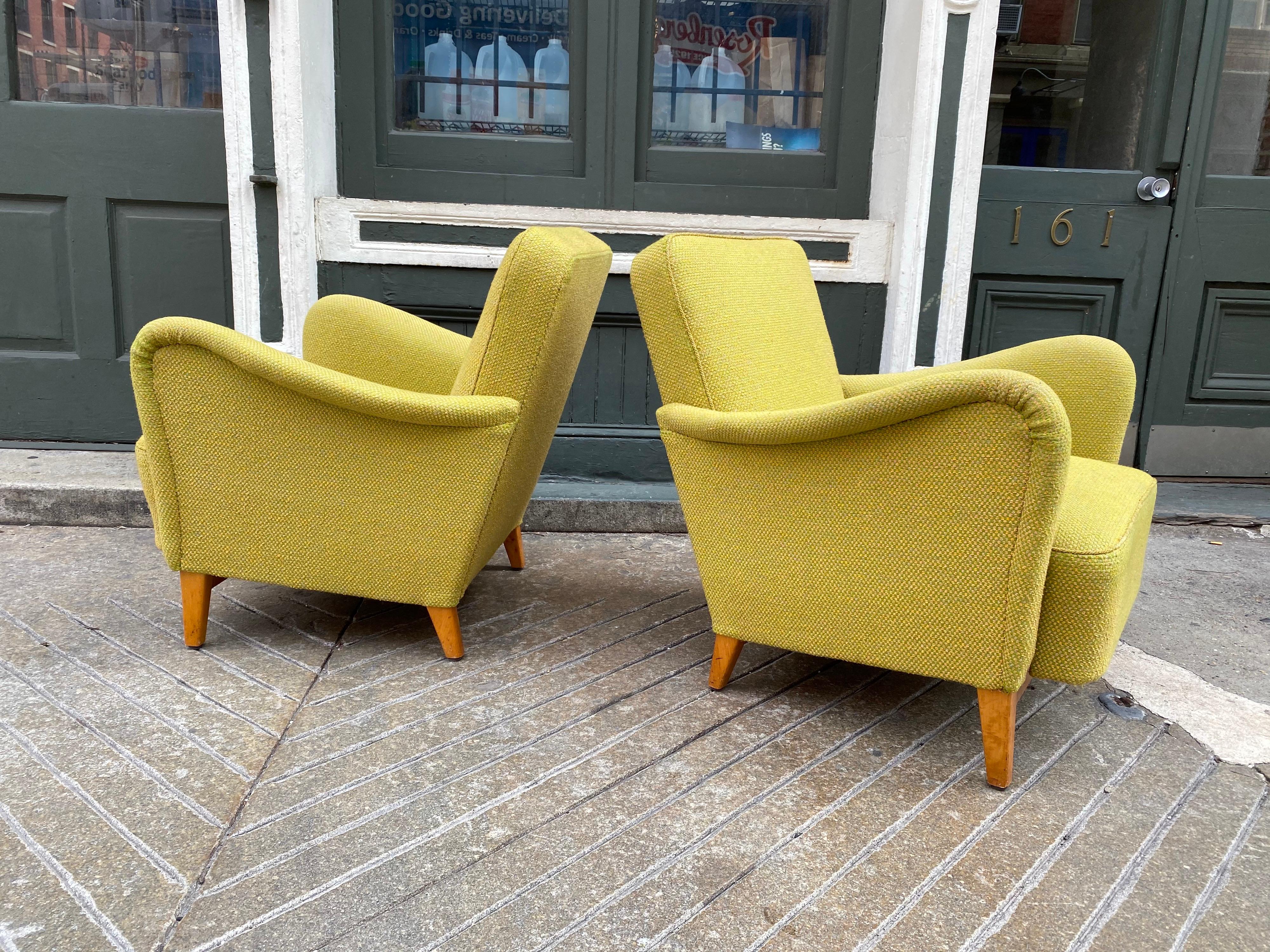 Pair of Carl Malmsten for DUX Lounge Chairs In Good Condition In Philadelphia, PA