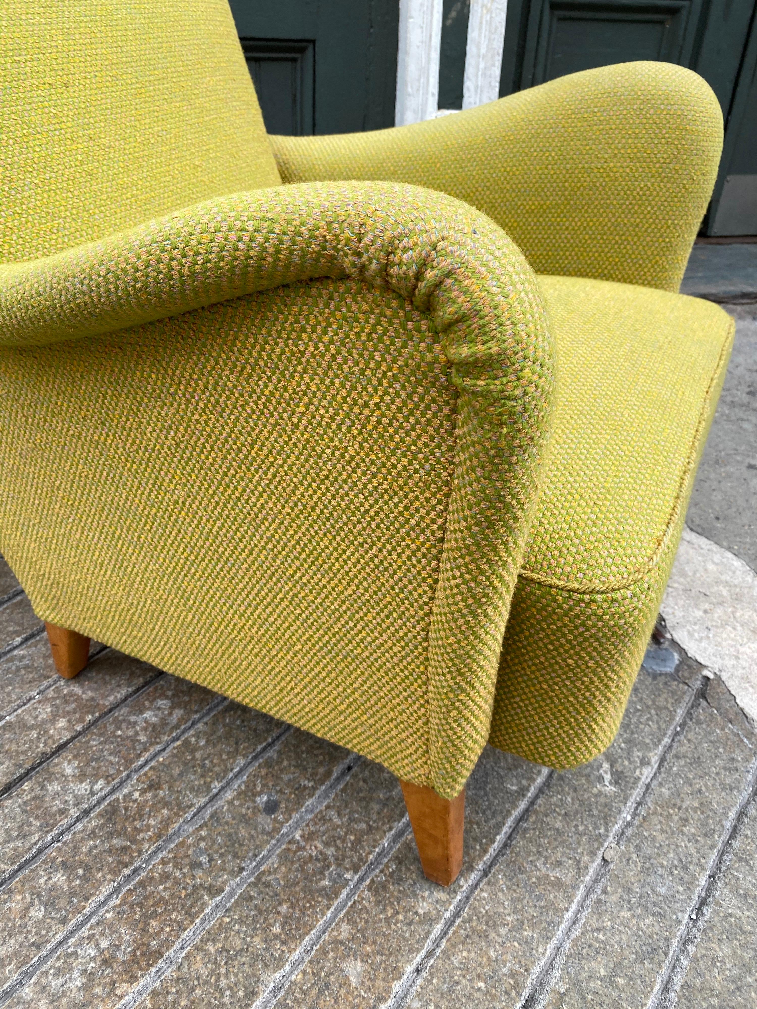 Upholstery Pair of Carl Malmsten for DUX Lounge Chairs