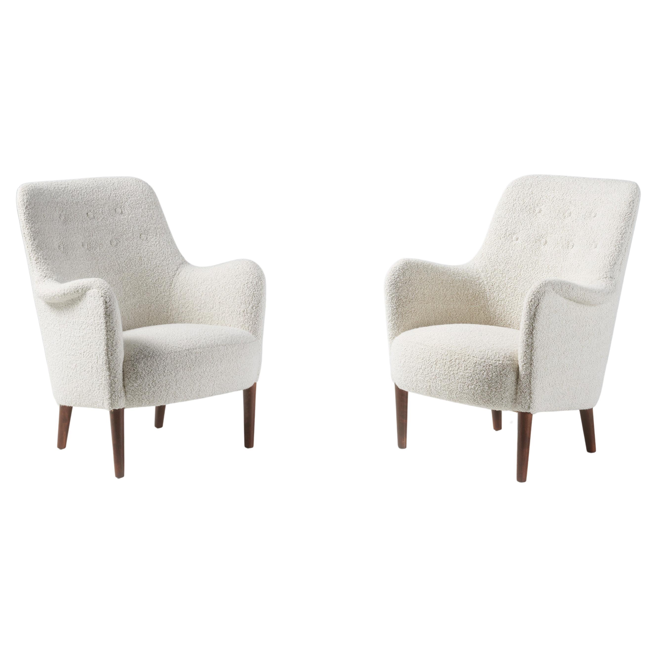 Pair of Carl Malmsten of Armchairs,  circa 1950s For Sale