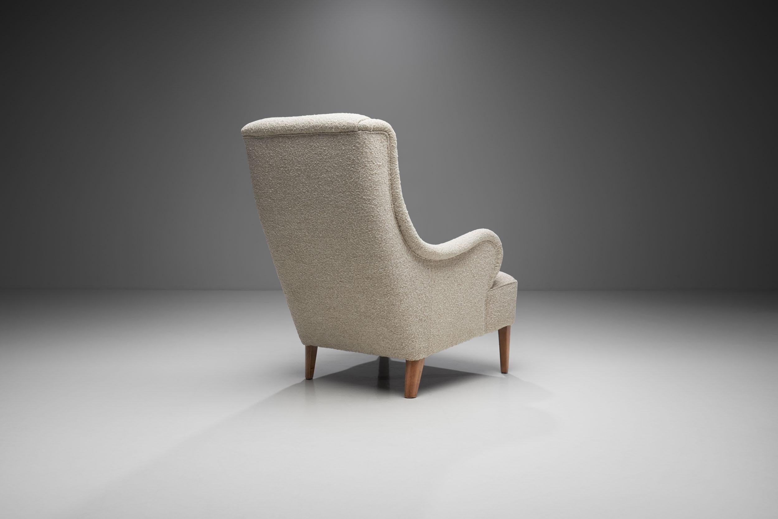 Tessuto Pair of Carl Malmsten “Oskar” Armchairs for O.H. Sjögren, Sweden 1930s in vendita