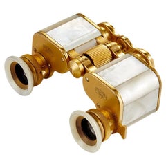 Pair of Carl Zeiss Jena Mother of Pearl Opera Glasses Circa 1920