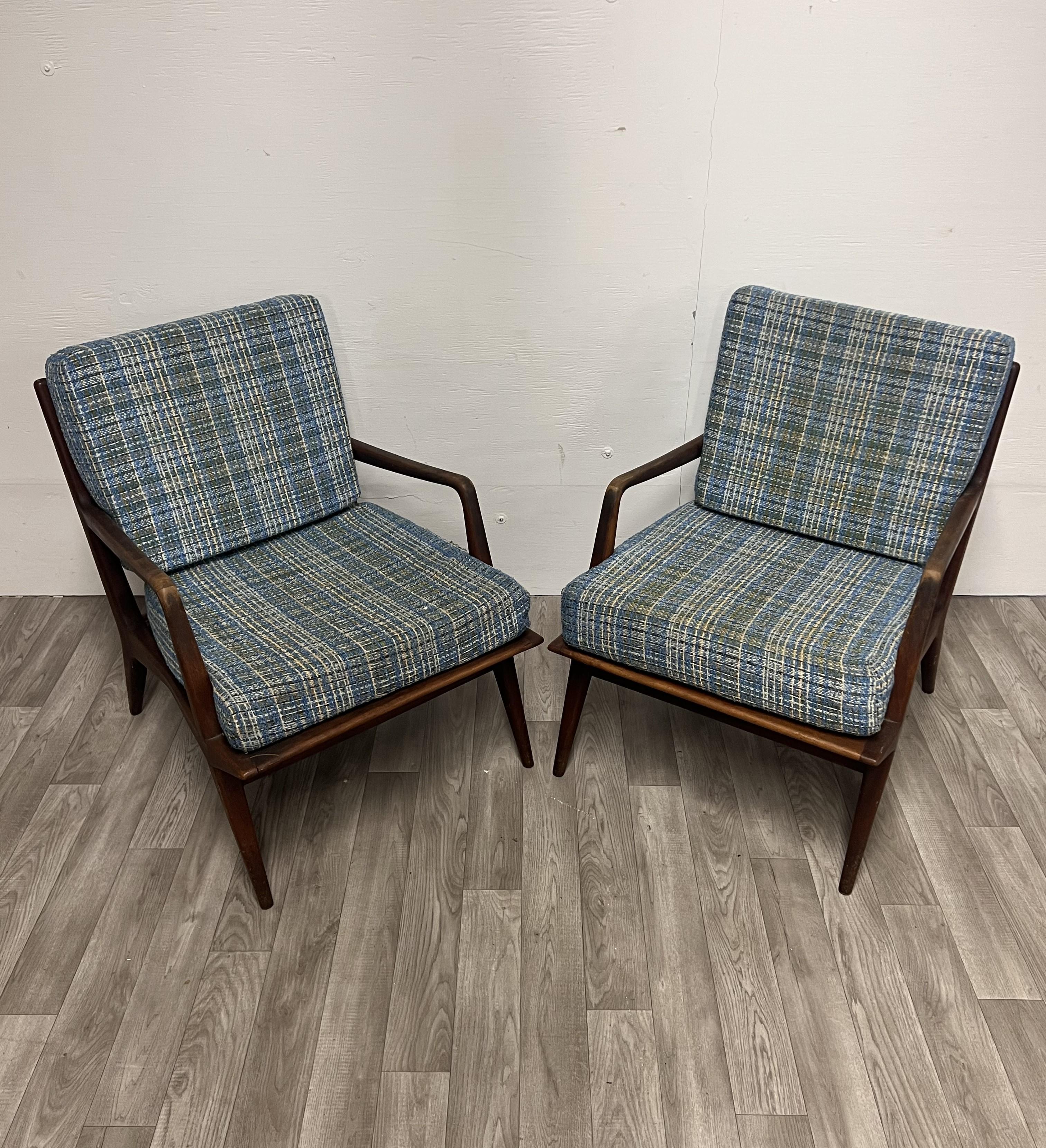 Milieu du XXe siècle Paire de chaises longues Carlo de Carli pour M. Singer and Sons en vente