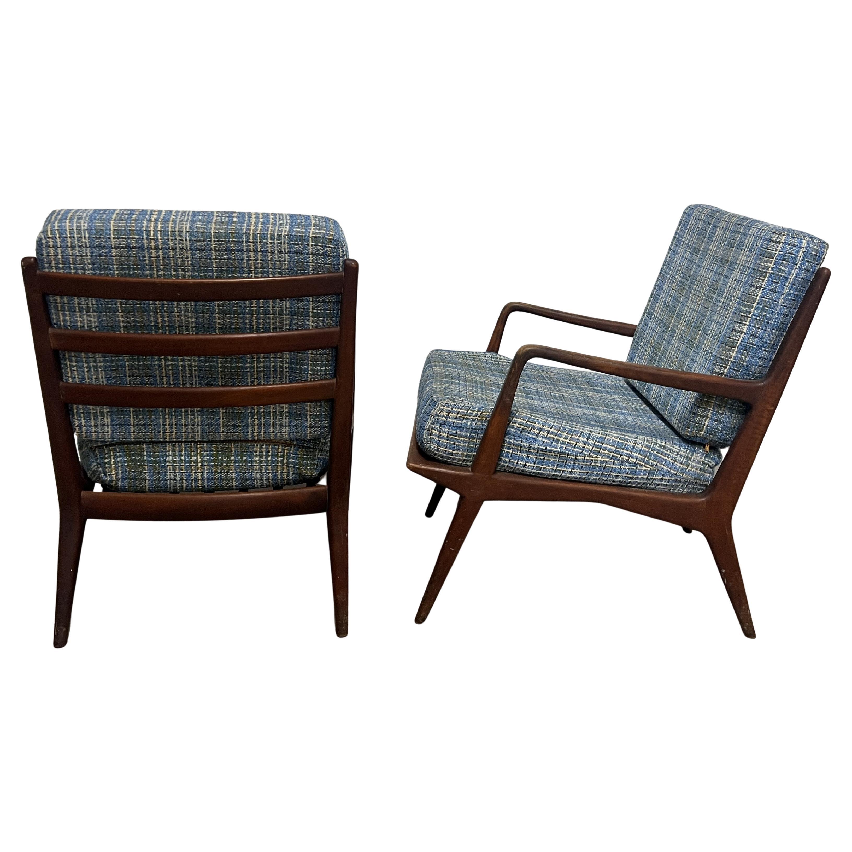 Pair of Carlo de Carli Lounge Chairs for M. Singer and Sons