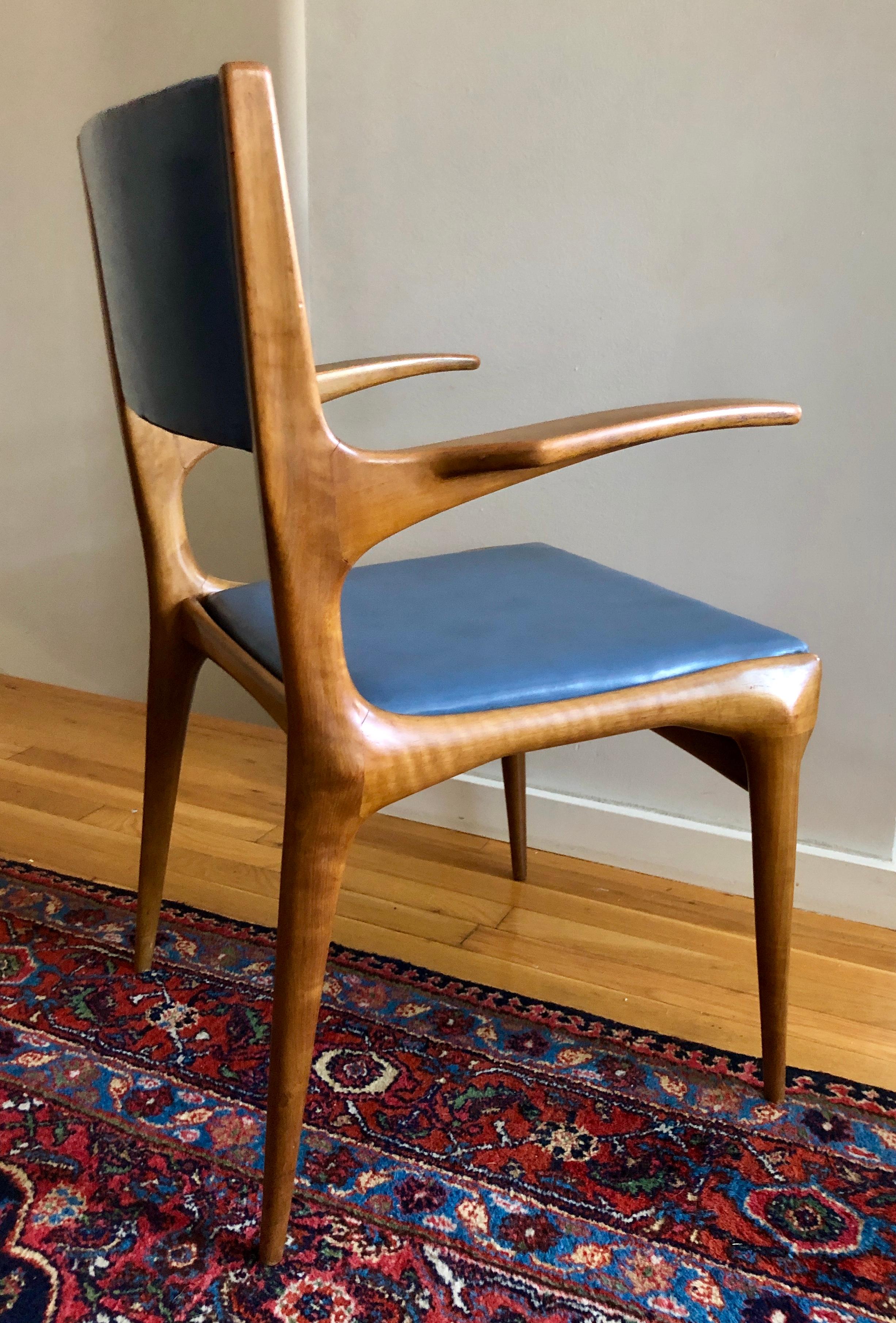 Mid-20th Century Pair of Carlo de Carli Model 162 Armchairs