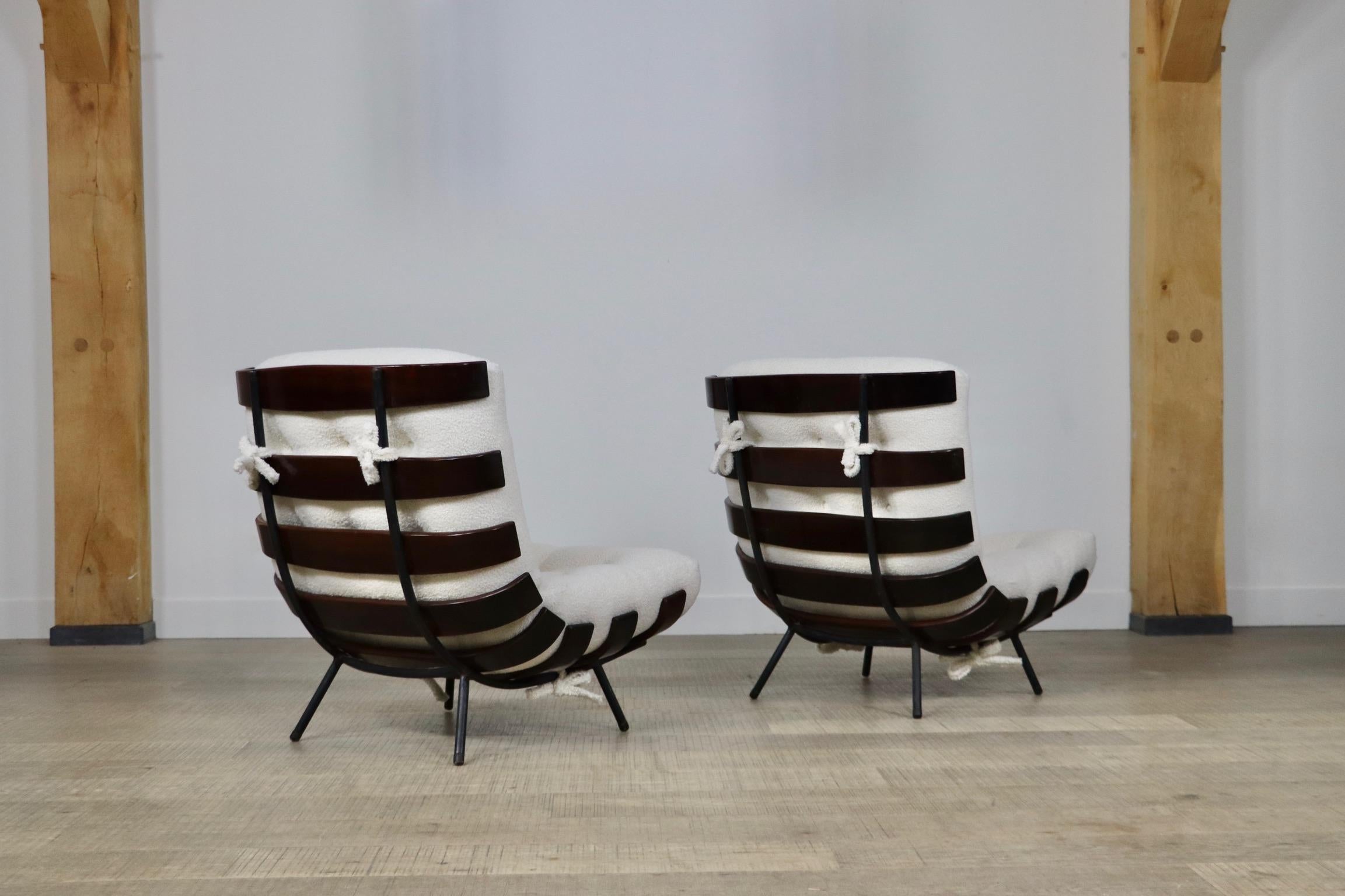 Pair of Carlo Hauner and Martin Eisler Costela Chairs, Brazil, 1950s 6