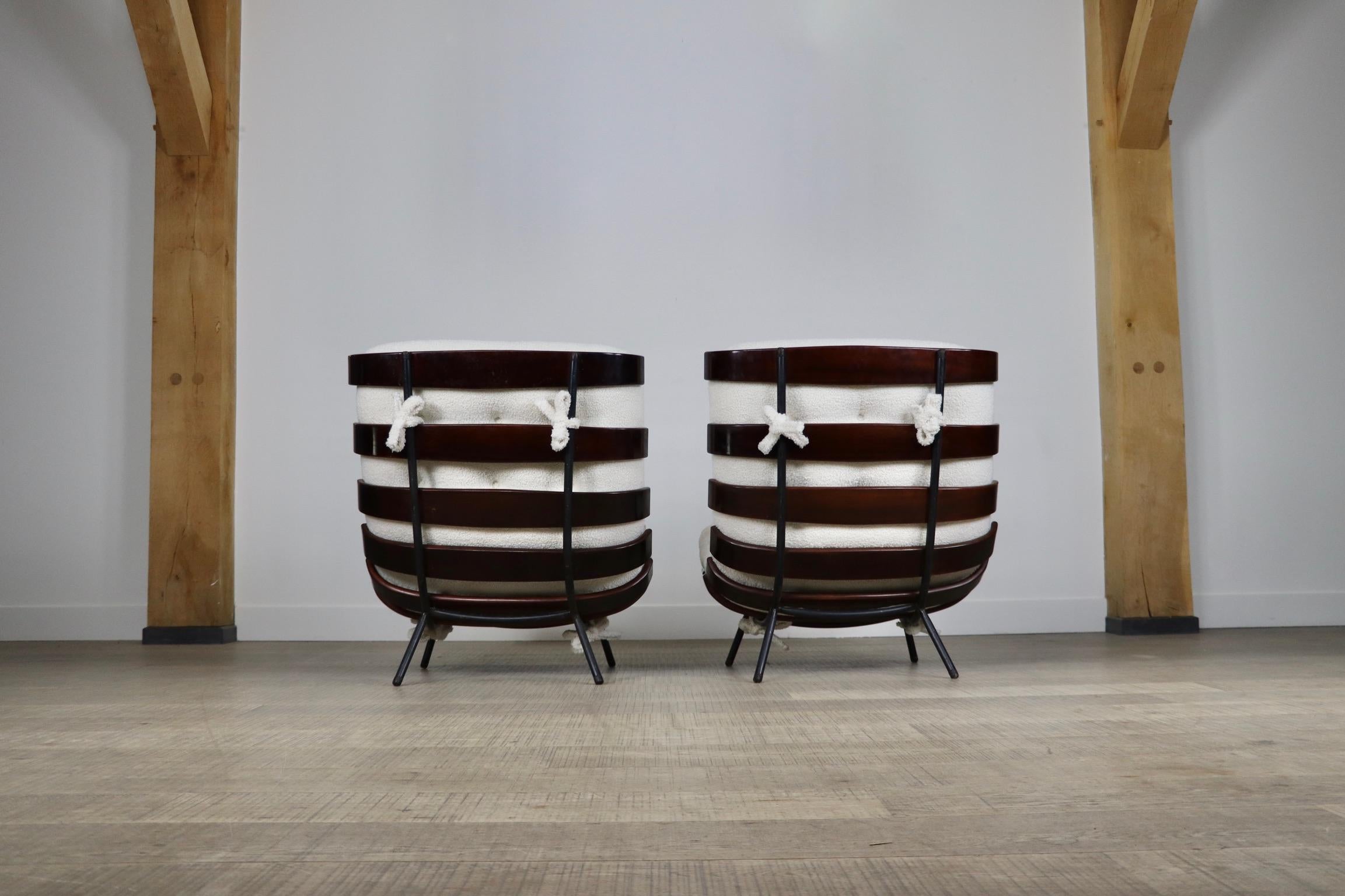 Pair of Carlo Hauner and Martin Eisler Costela Chairs, Brazil, 1950s 11