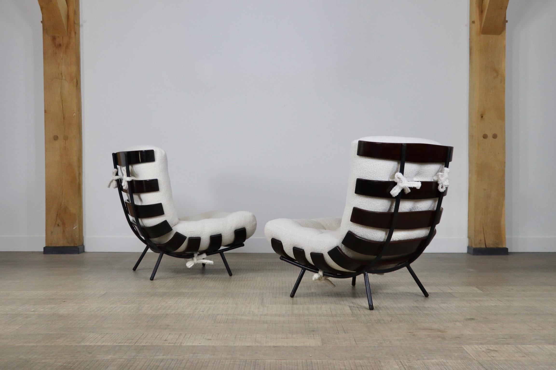 Pair of Carlo Hauner and Martin Eisler Costela Chairs, Brazil, 1950s In Good Condition In ABCOUDE, UT