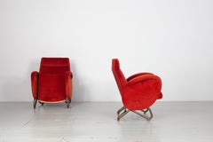 Pair of Carlo Mollino Cinema Chairs from the RAI Auditorium, Turin, 1951