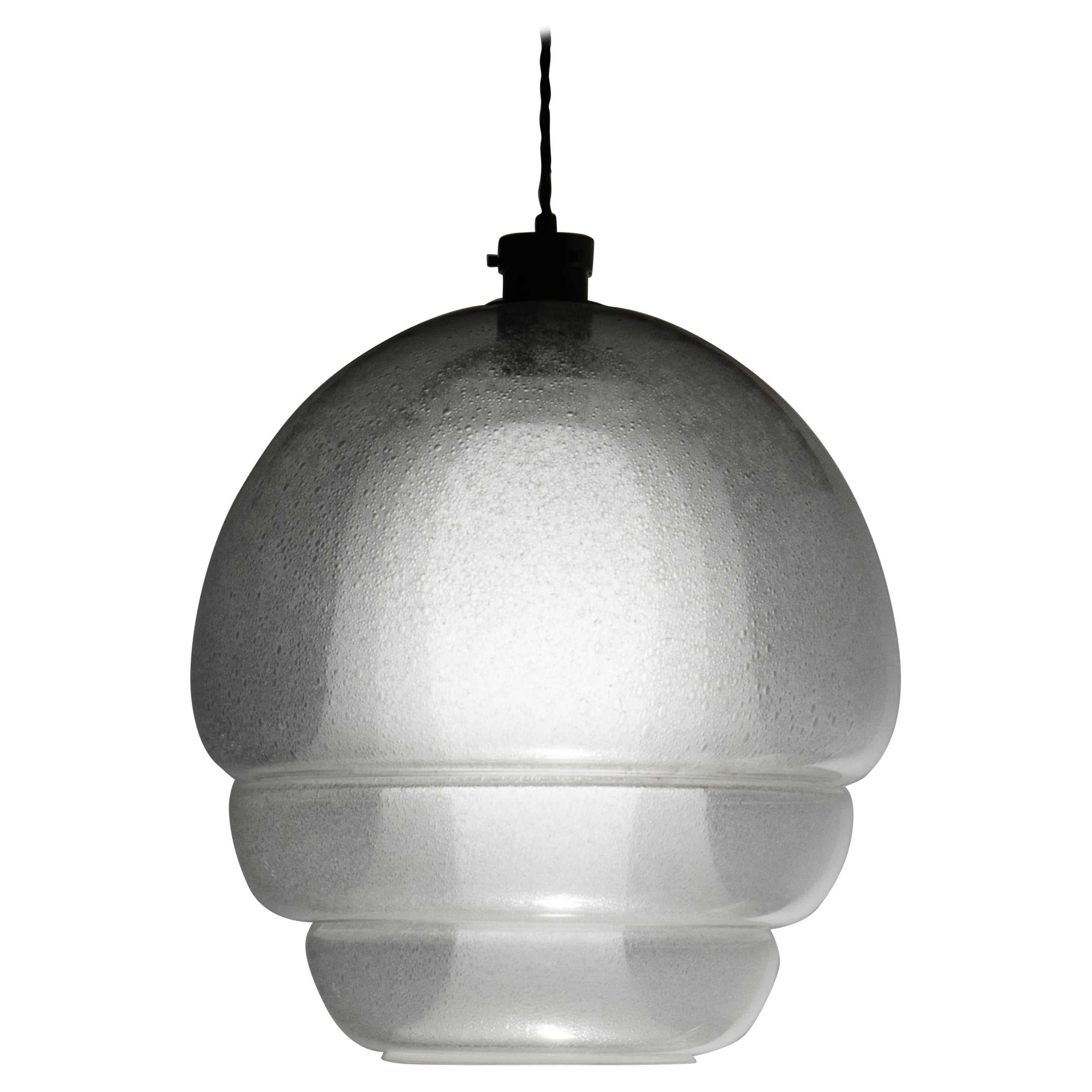PAIR of Carlo Nason LS 134 Medusa Pulegoso Murano Glass Pendant Lamp for Mazzega For Sale